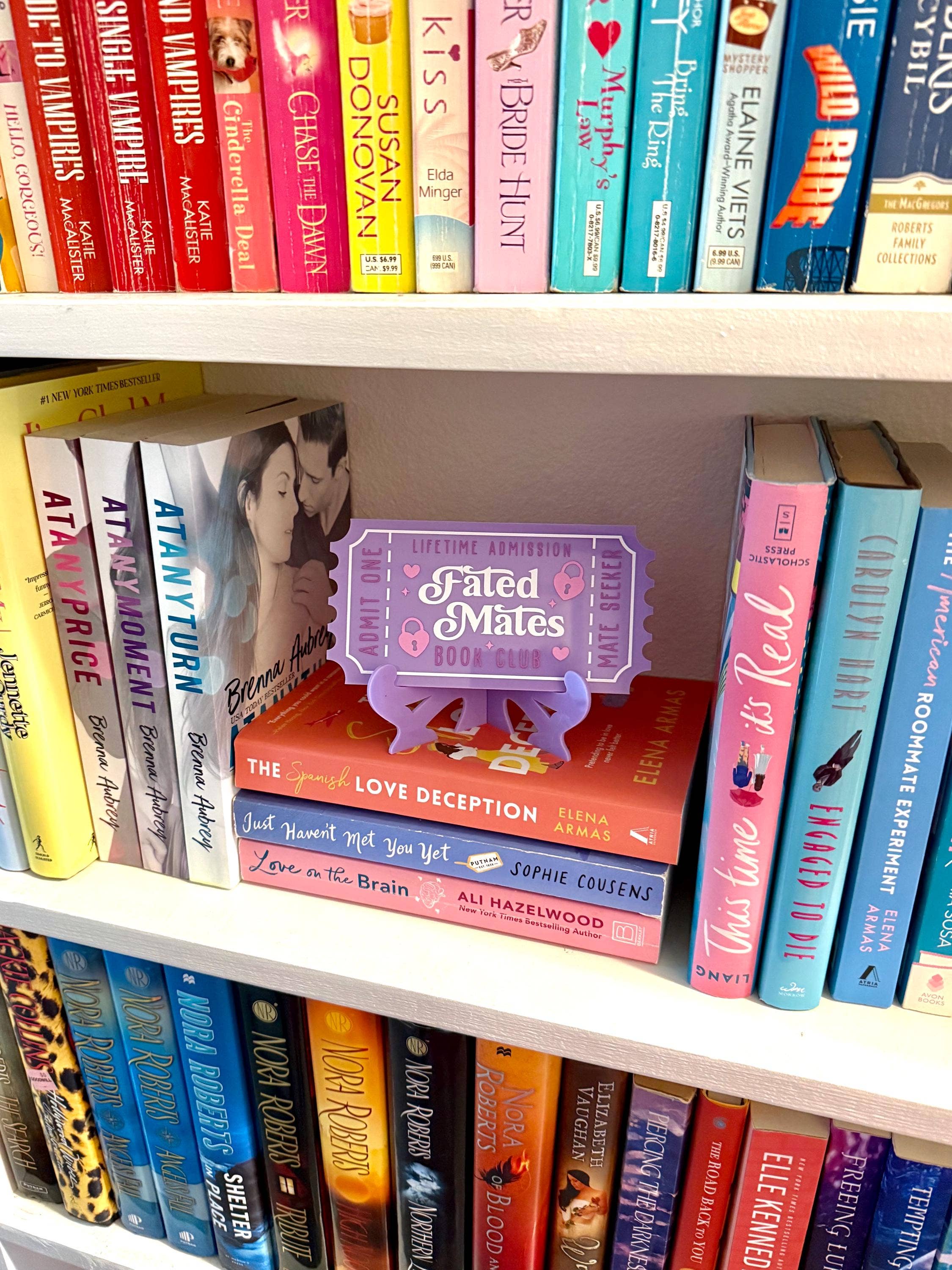 Bookish Shelf Sitter and Decor with Reading Tickets