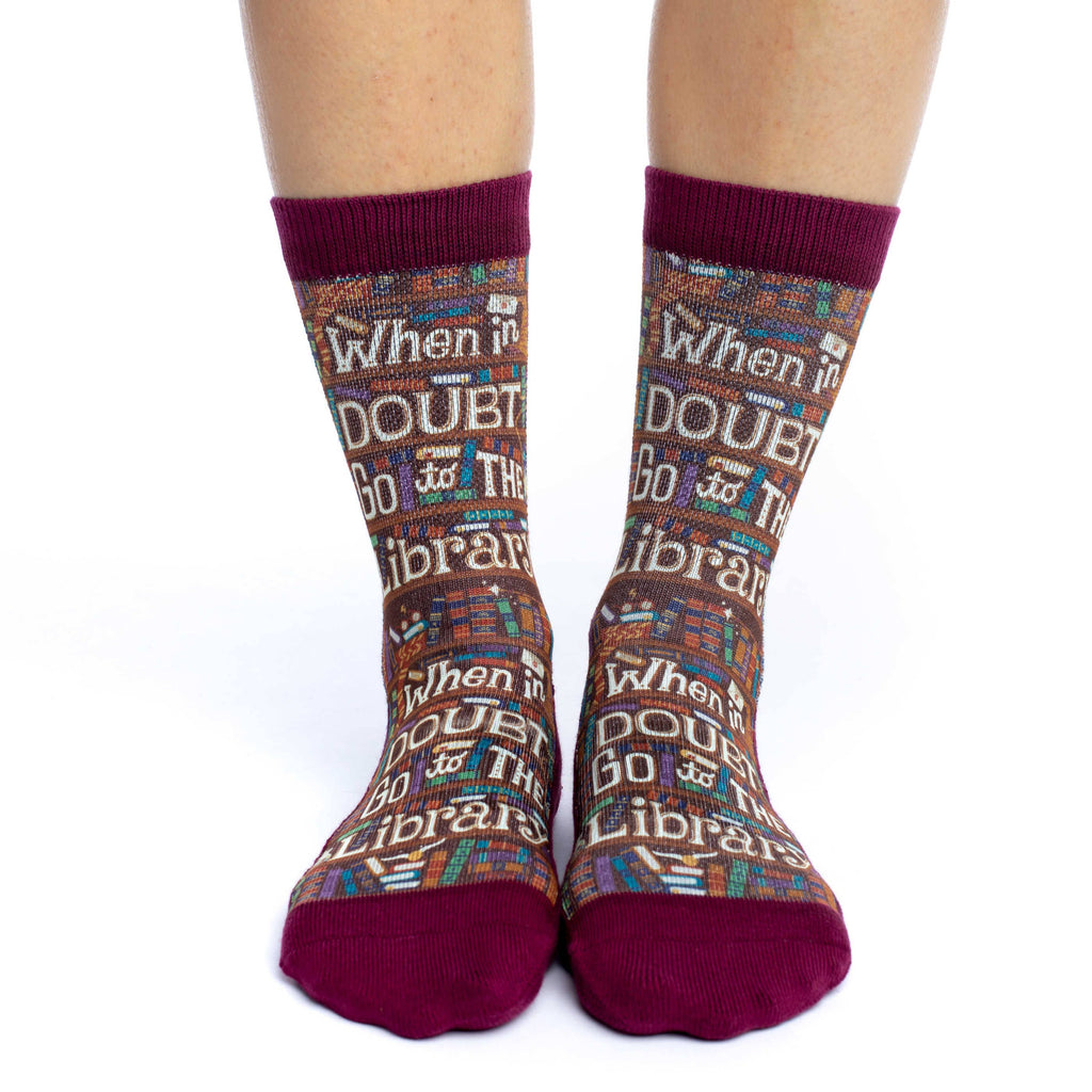 Women's Go to the Library Socks: Shoe Size 5-9