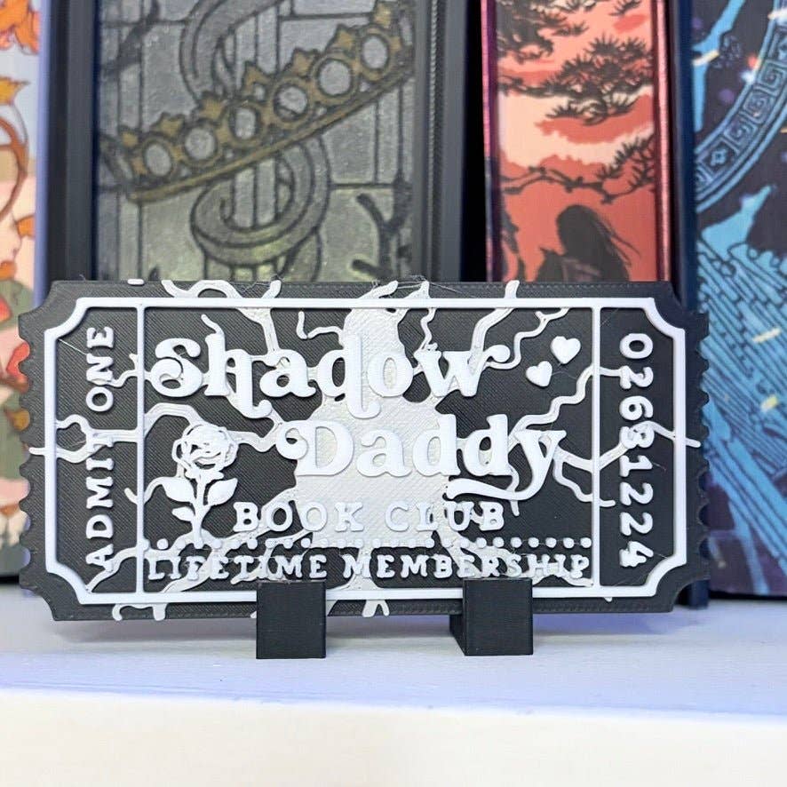 3d Printed Shelf Trope Ticket - Shadow Daddy Book Club: Add Stand
