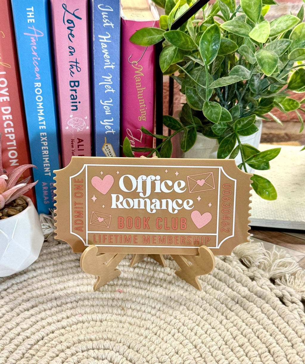 Bookish Shelf Sitter and Decor with Reading Tickets