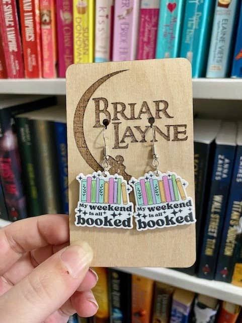 Book and Coffee Themed Bookish Earrings