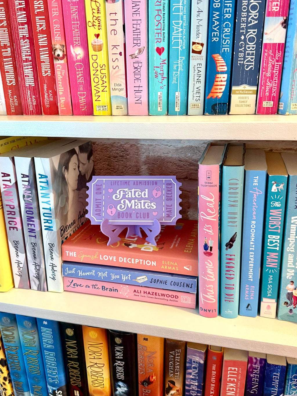 Bookish Shelf Sitter and Decor with Reading Tickets