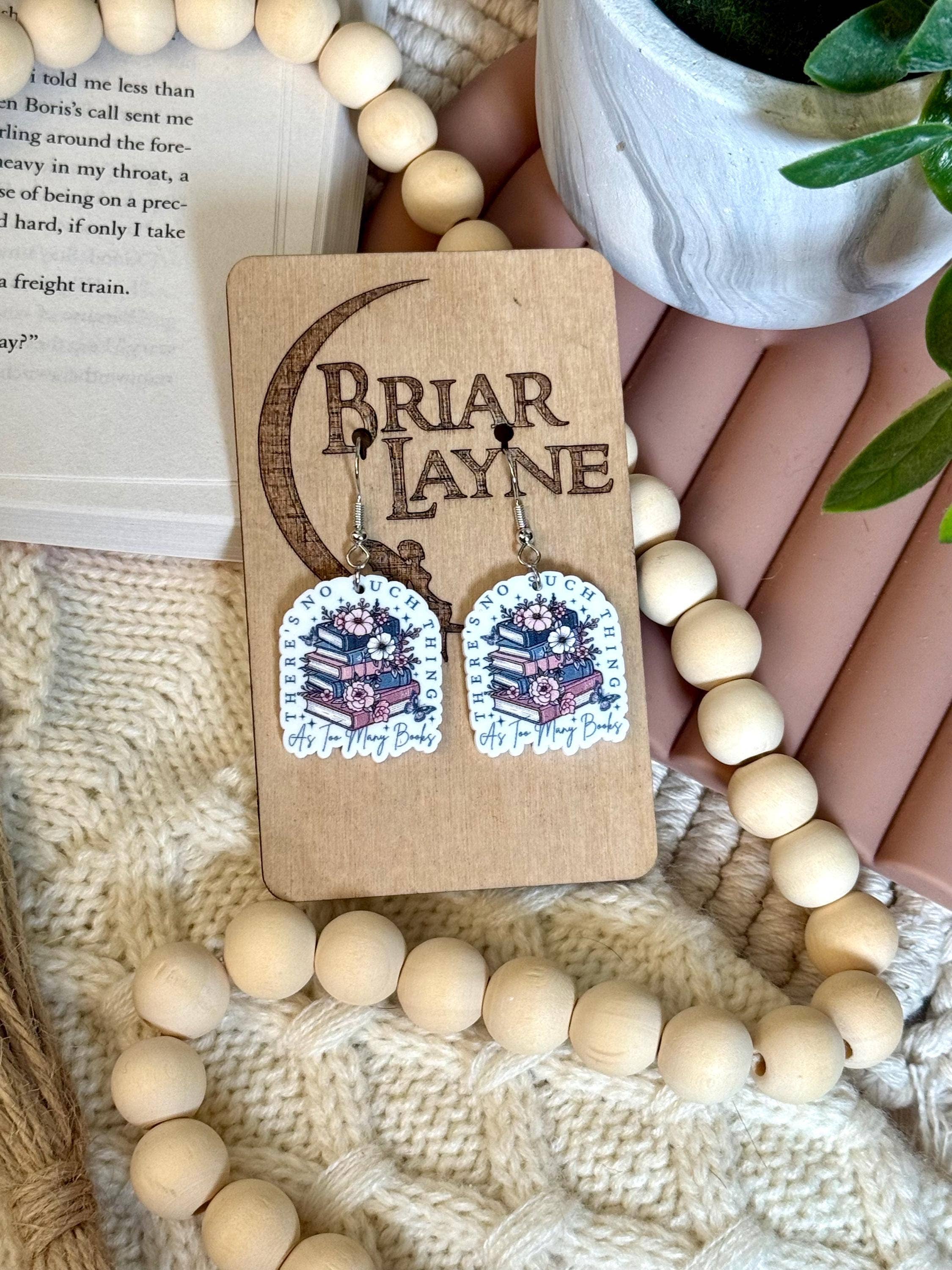 Book Lovers Reading Library Earrings