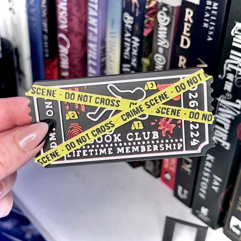 3d Printed Shelf Trope Ticket - True Crime Book Club: Add Stand