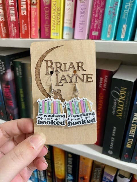 Book and Coffee Themed Bookish Earrings