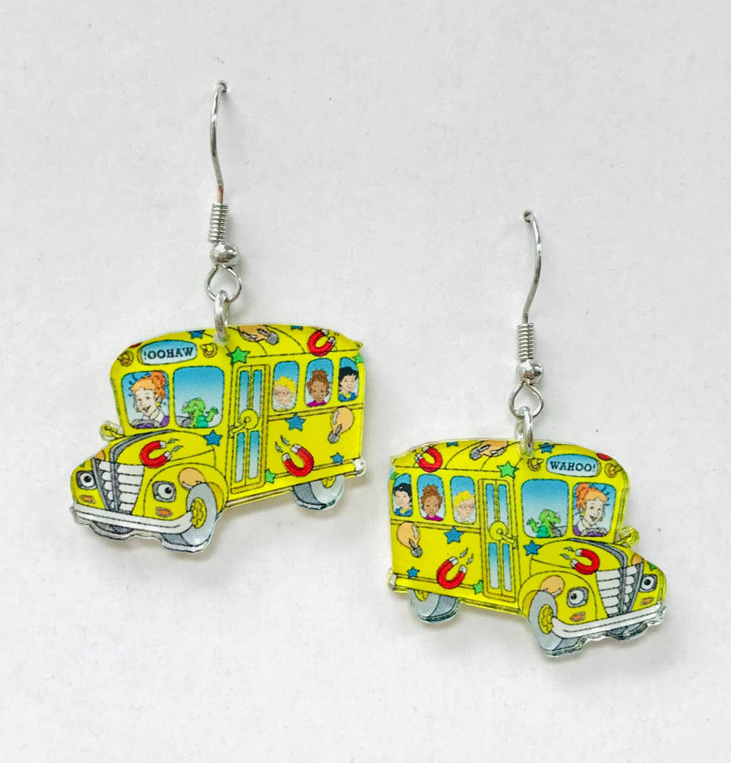 Magic School Bus Earrings Teacher Gift kid's book character: REGULAR BUS