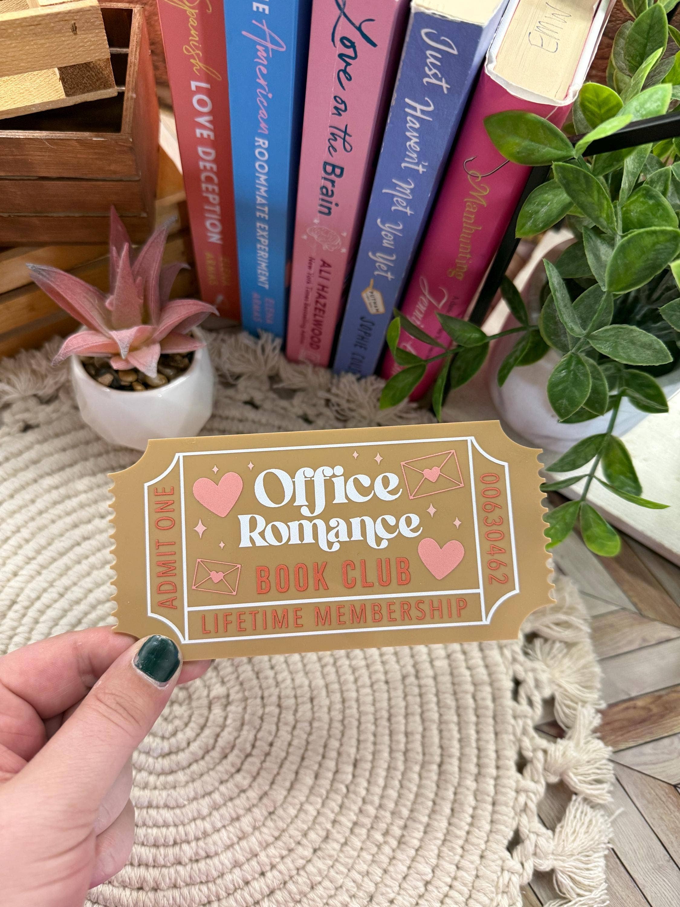 Bookish Shelf Sitter and Decor with Reading Tickets