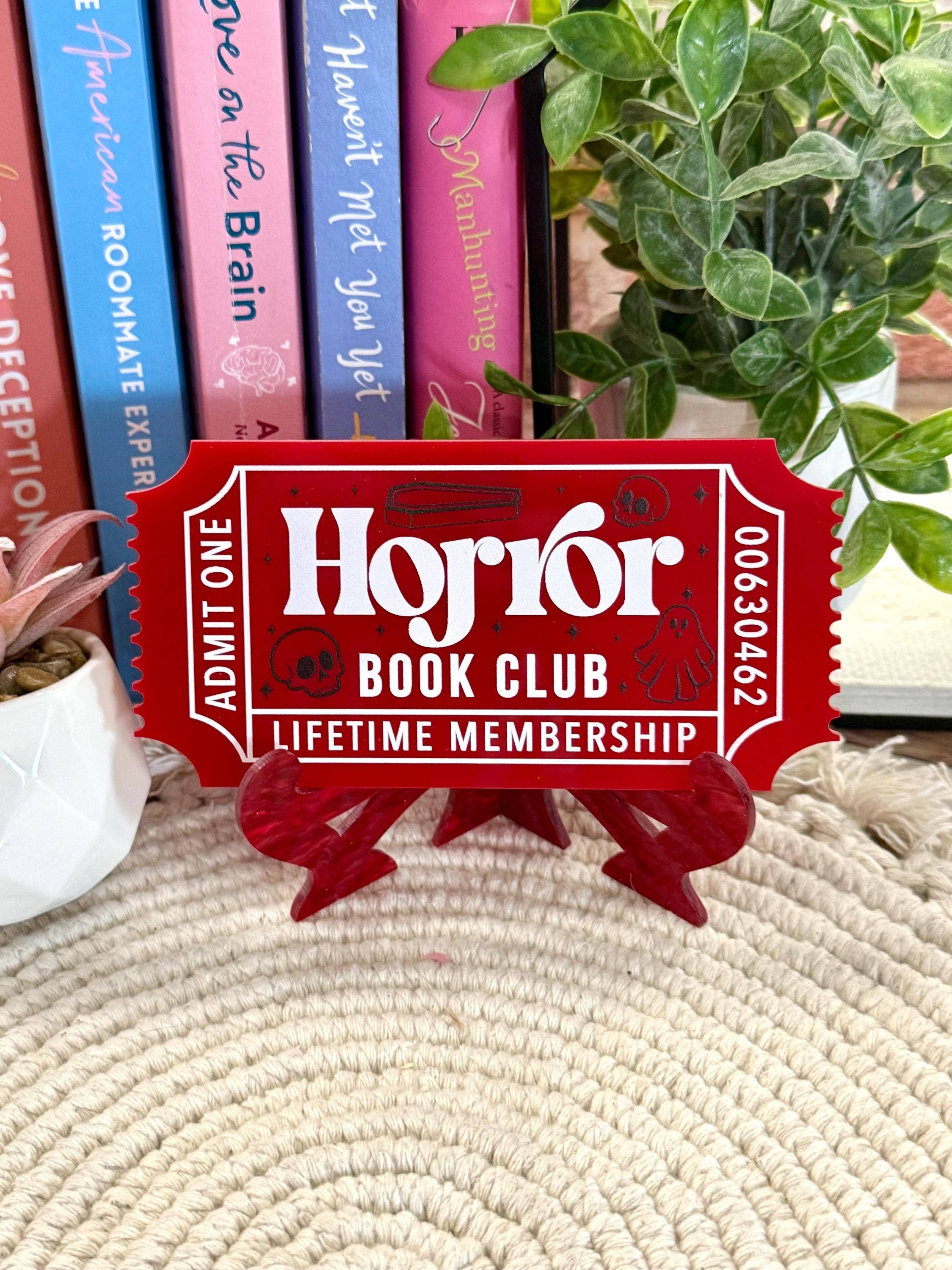 Bookish Shelf Sitter and Decor with Reading Tickets