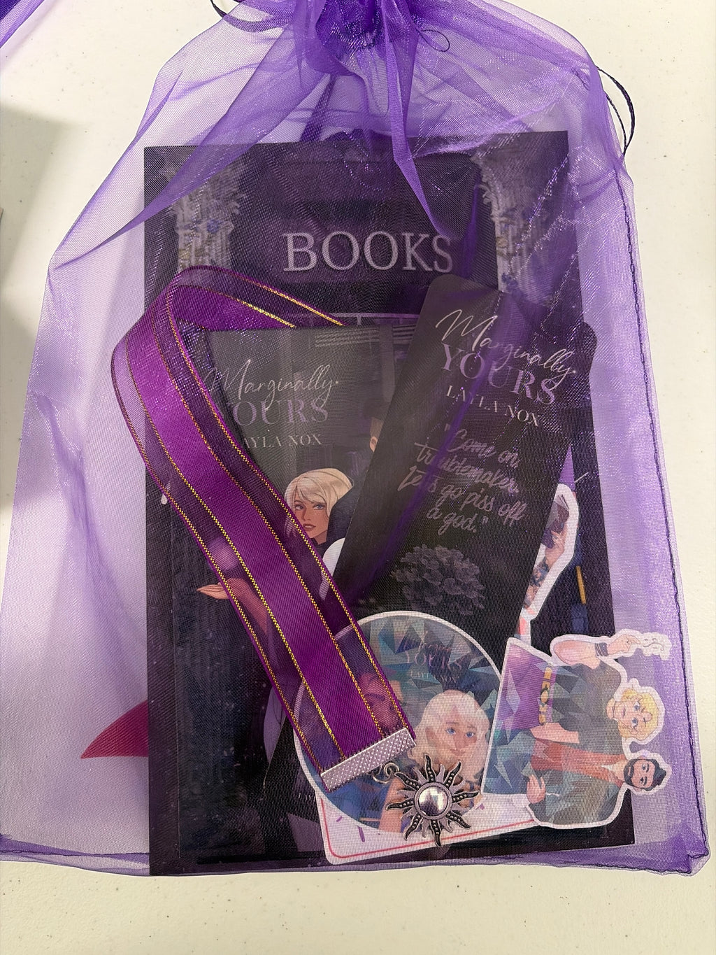 Marginally Yours *signed with sprayed edges and bookish goodies*