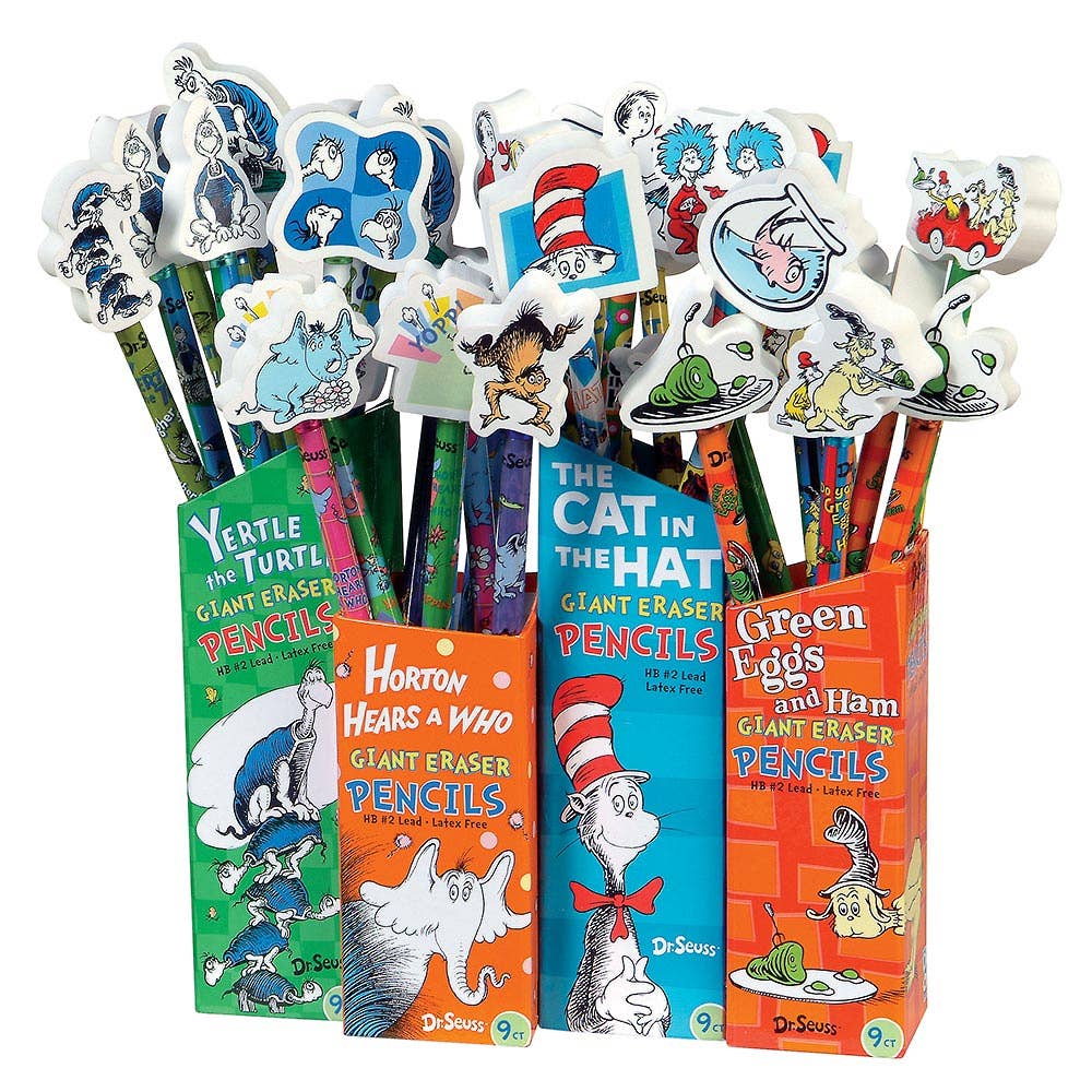 Dr. Seuss Pencil With Giant Eraser  36/dsp
