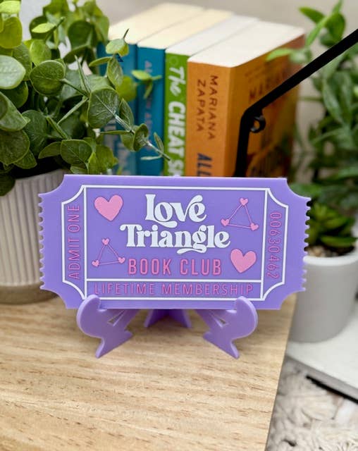 Bookish Shelf Sitter and Decor with Reading Tickets