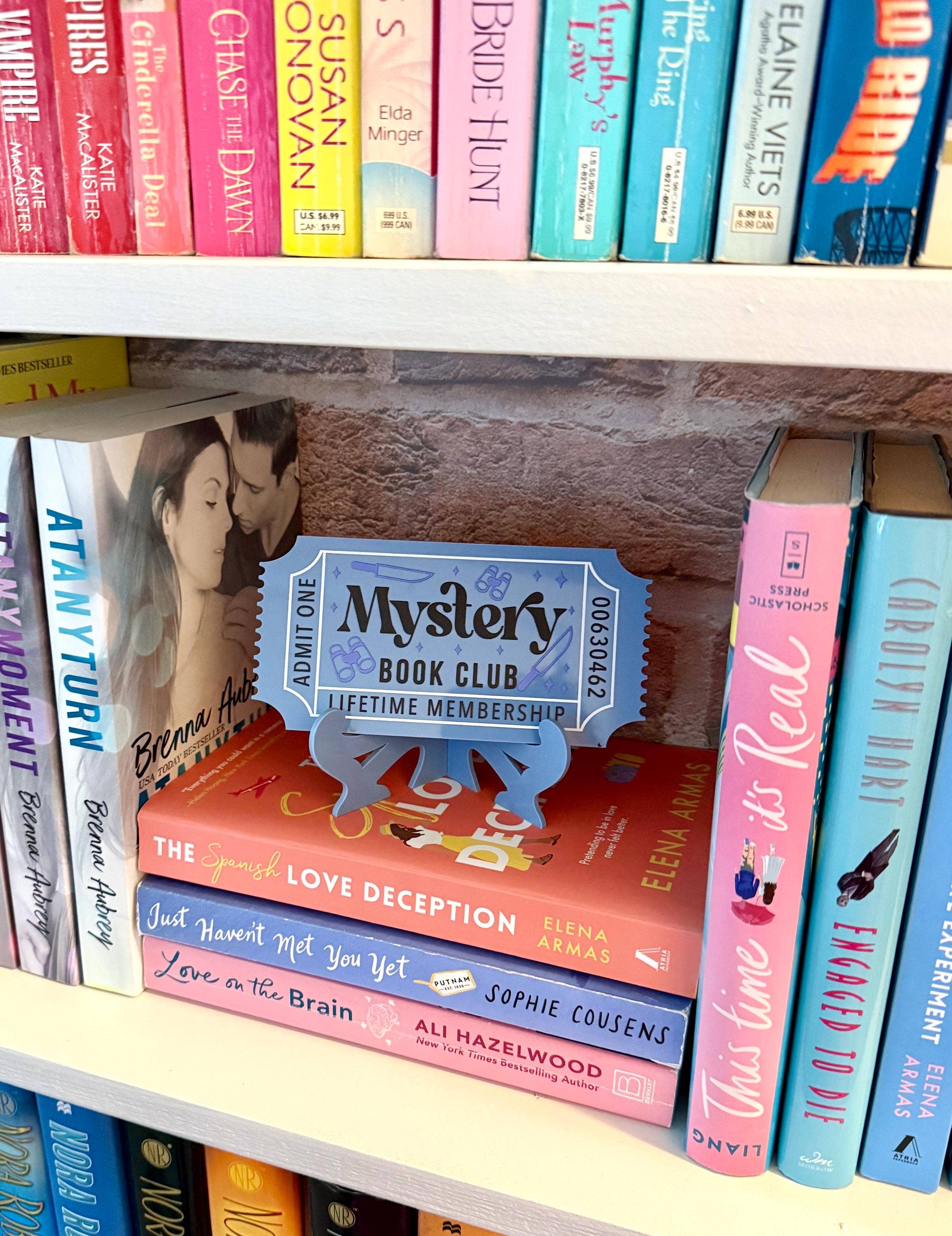 Bookish Shelf Sitter and Decor with Reading Tickets