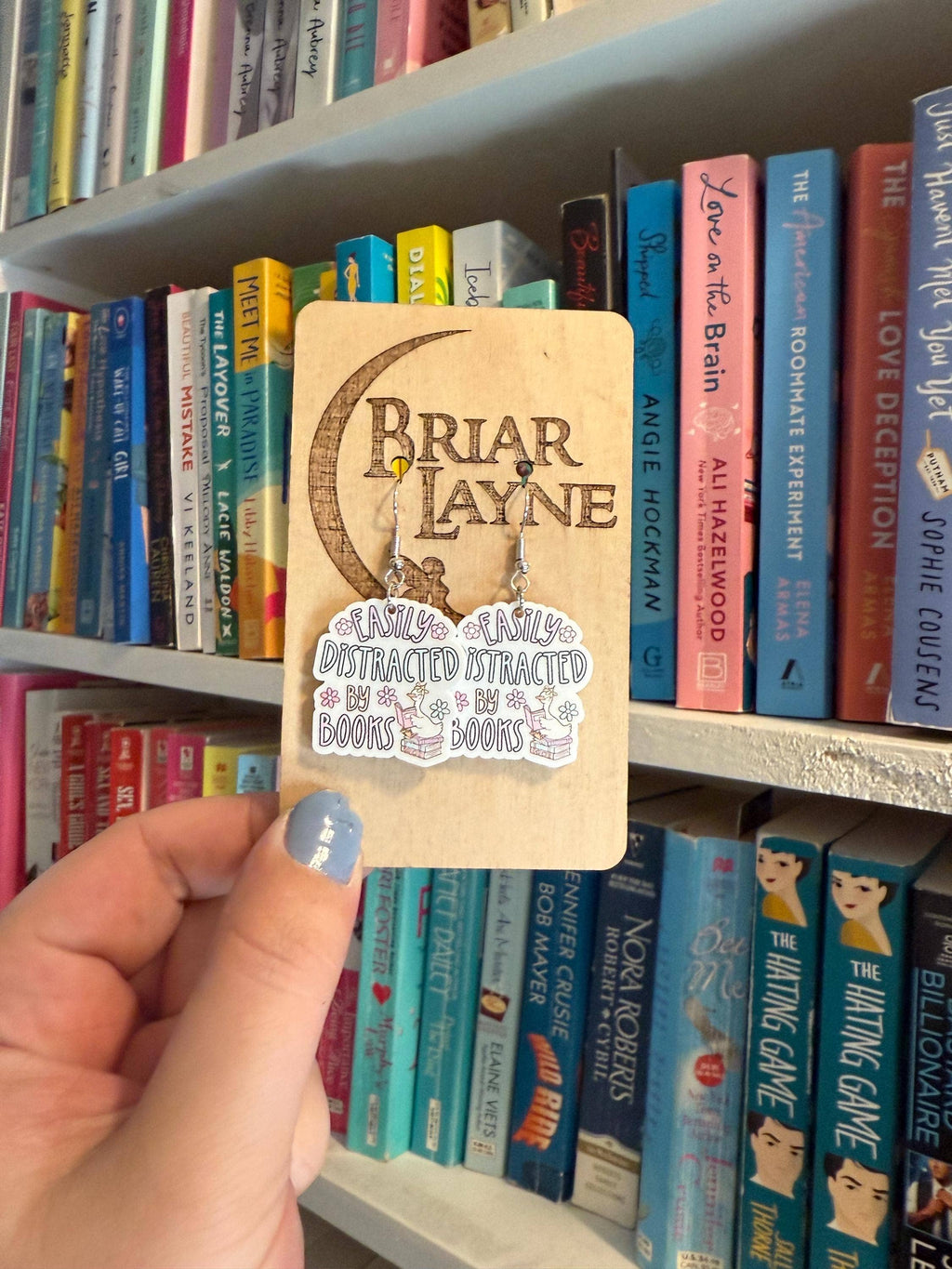 Easily Distracted By Books Themed Earrings