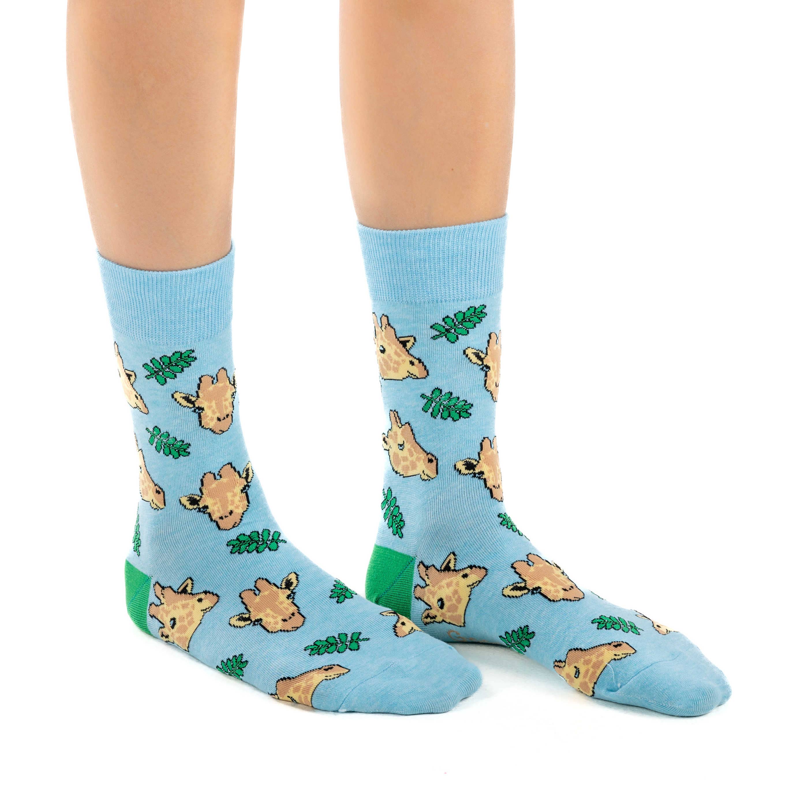 Women's Giraffe Heads Socks: Shoe Size 5-9