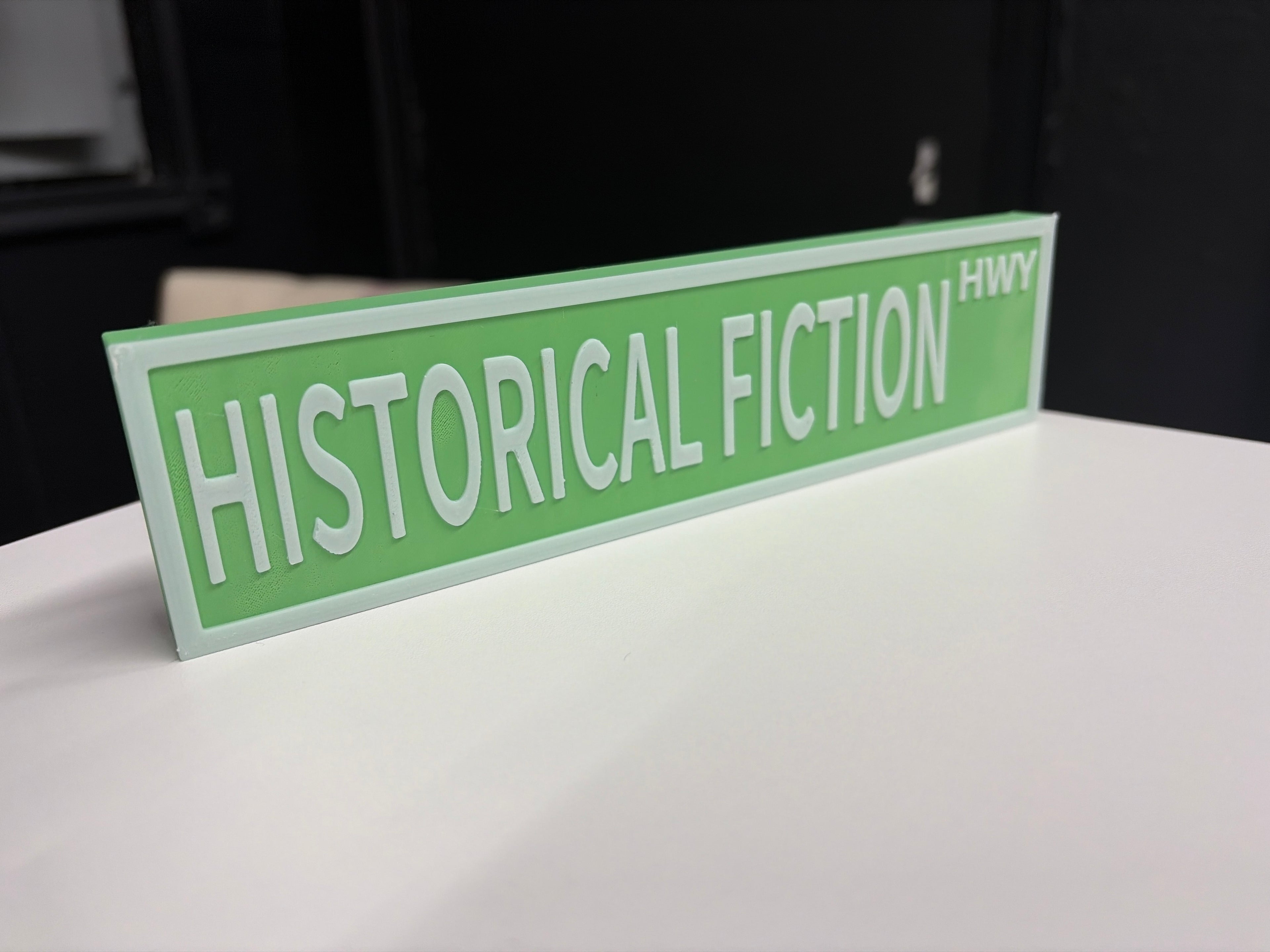 Historical Fiction HWY Street Sign
