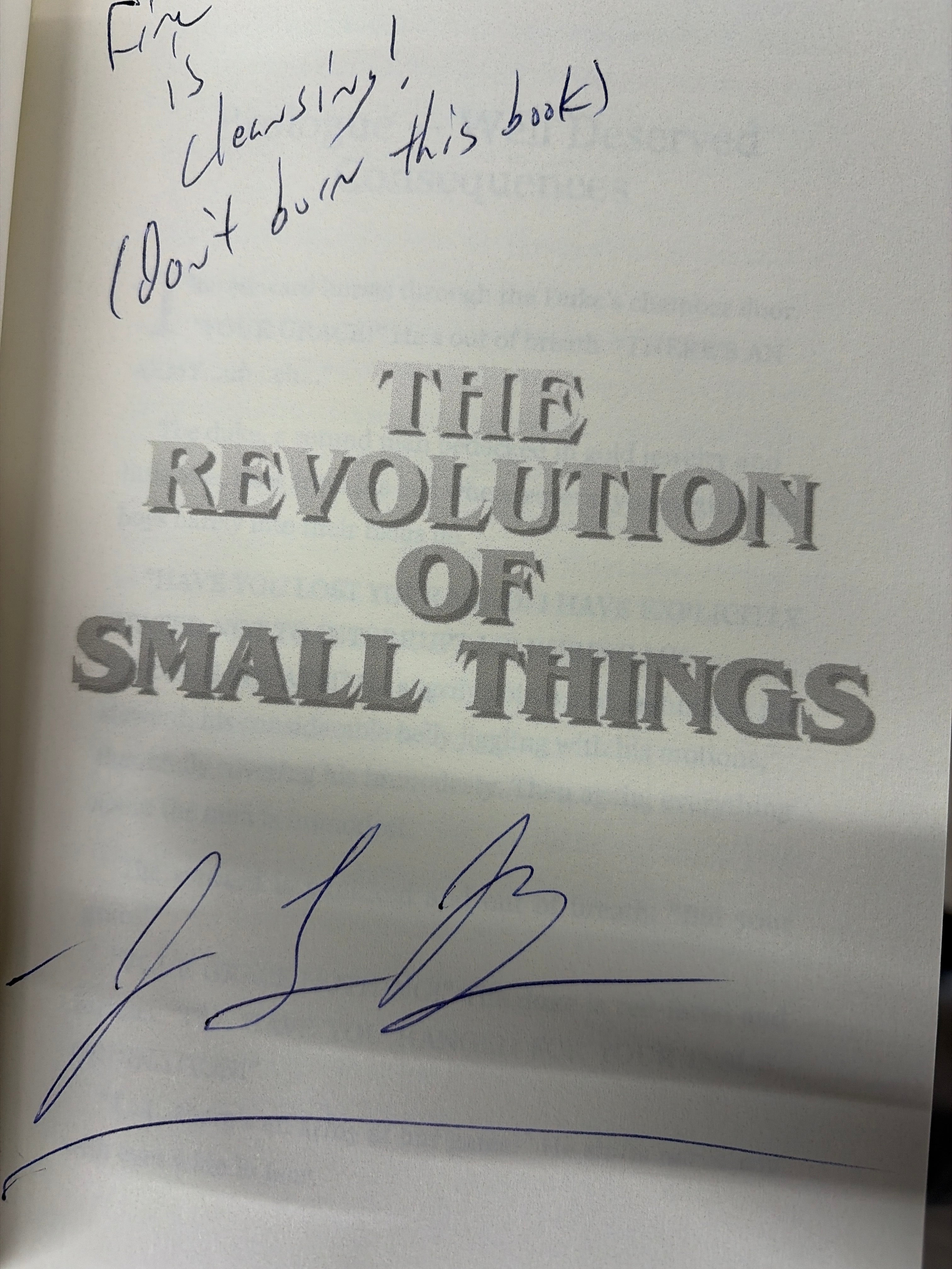 The Revolution of Small Things
