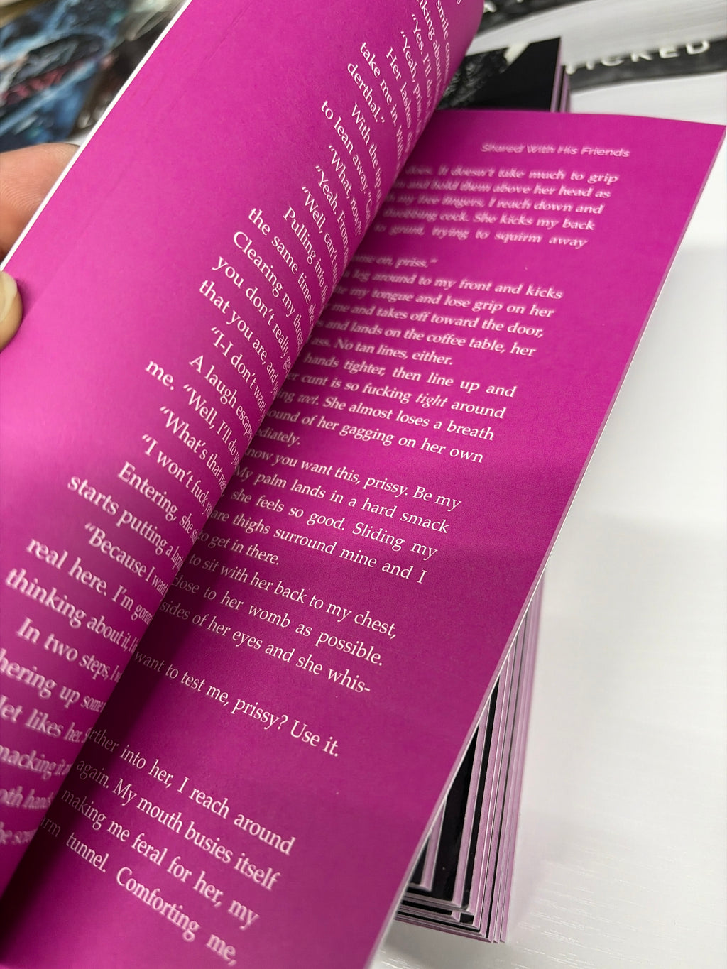 Shared with his Friends (hot pink pages)