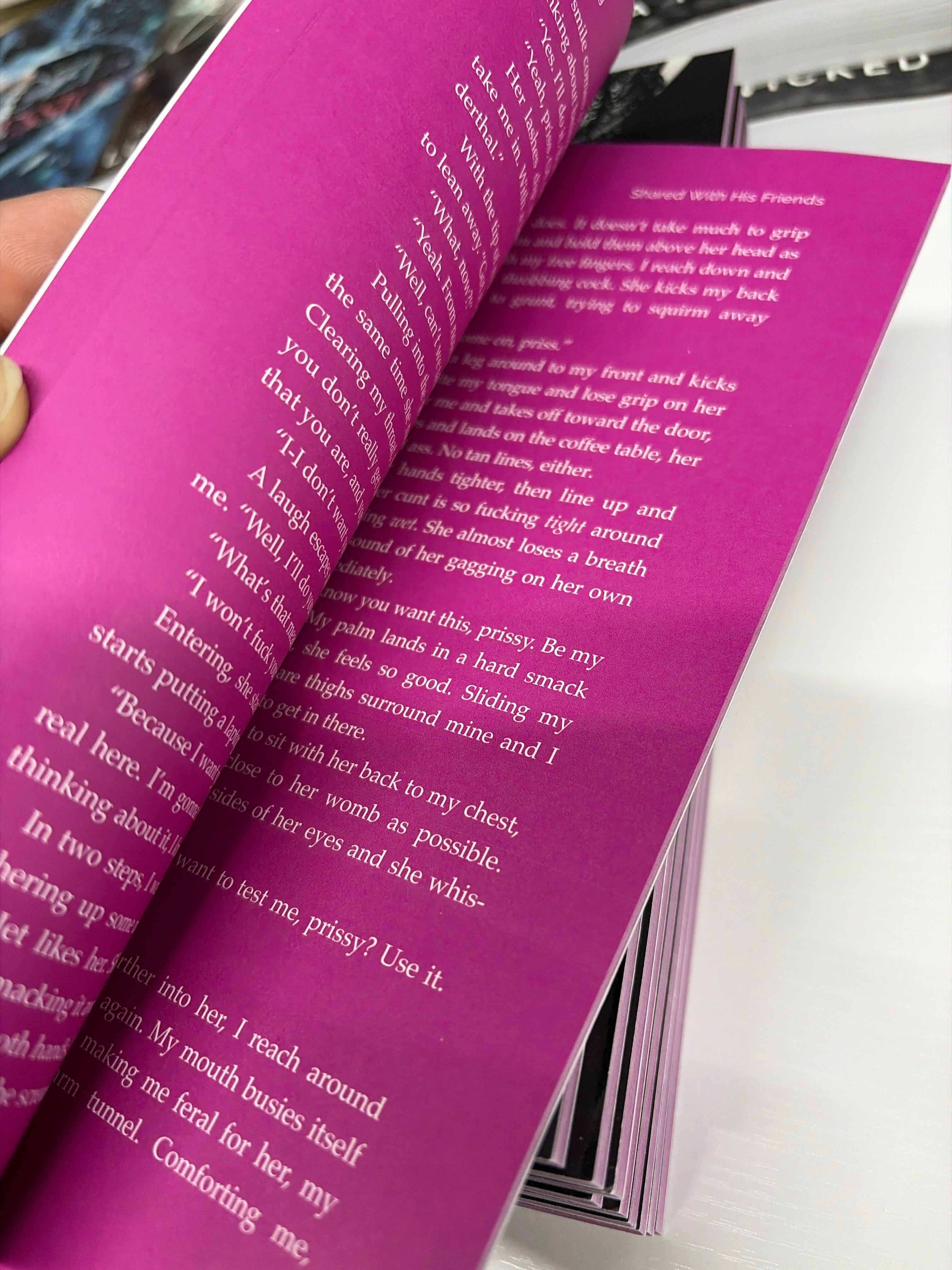 Shared with his Friends (hot pink pages)