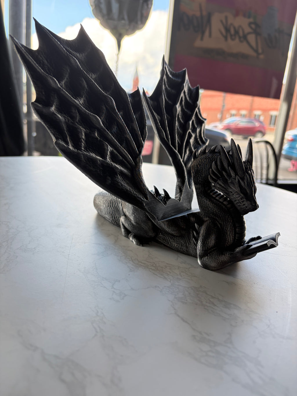 3D Silver Dragon Bookholder