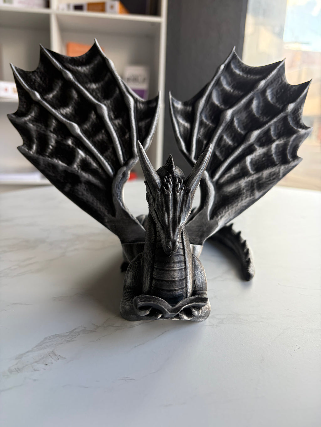 3D Silver Dragon Bookholder