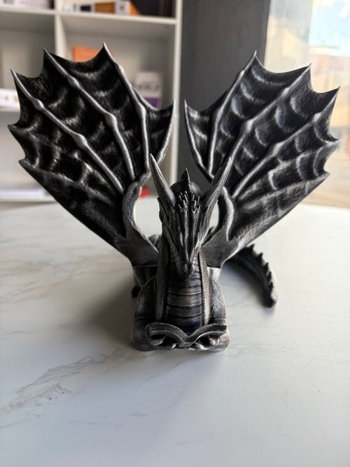 3D Silver Dragon Bookholder