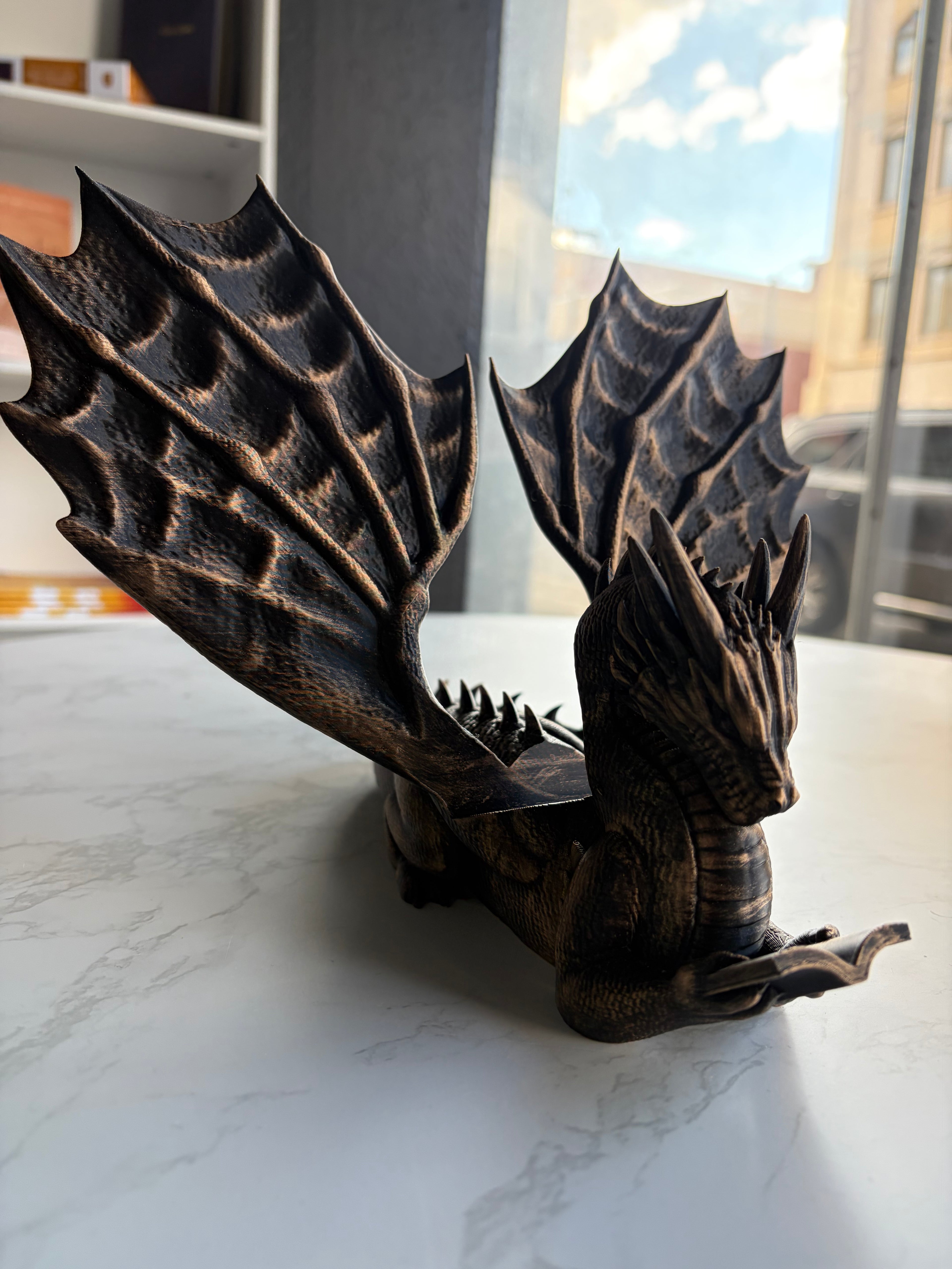 3D Gold Dragon Bookholder