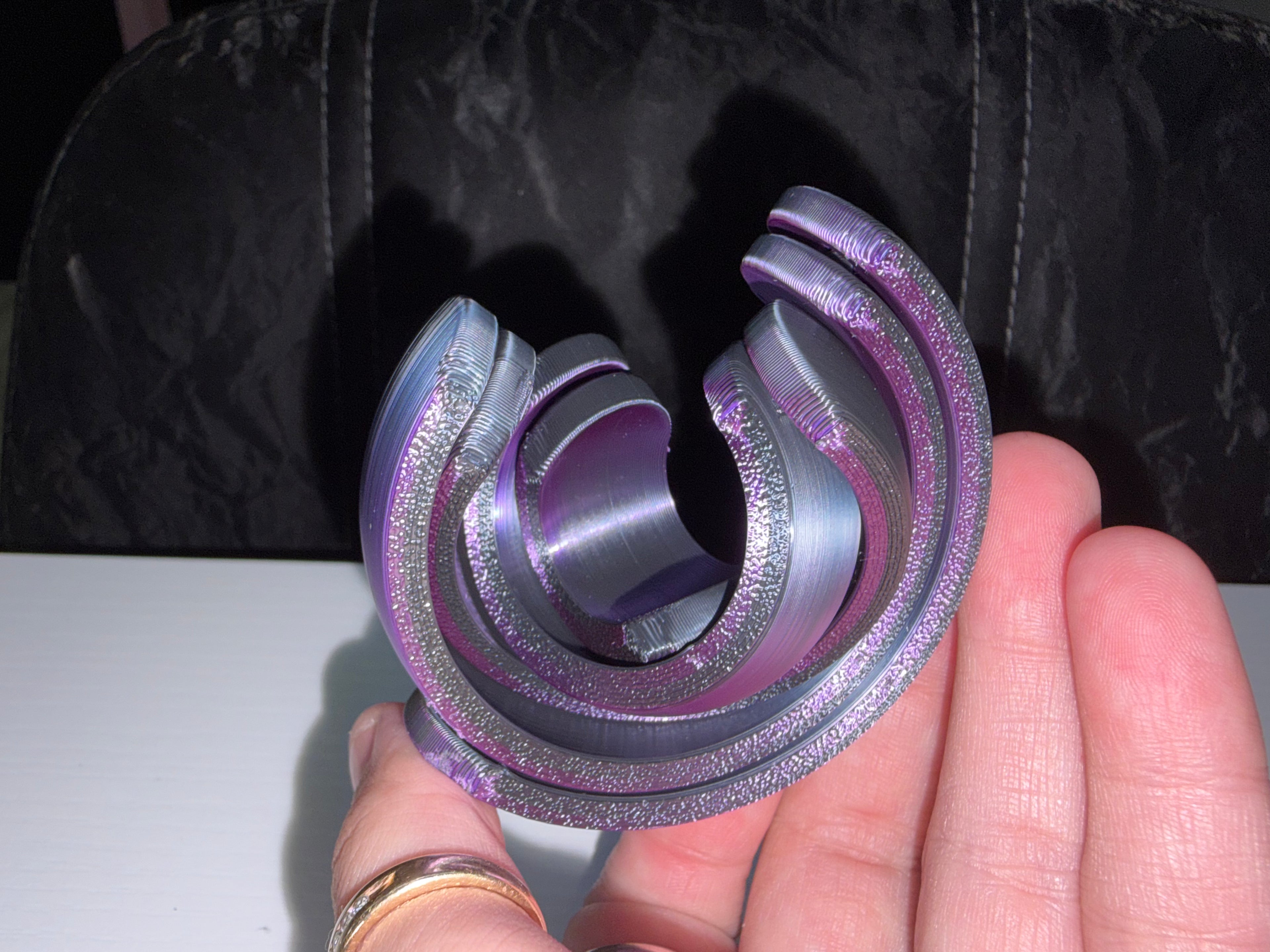 Spinning Purple & Black Fidget