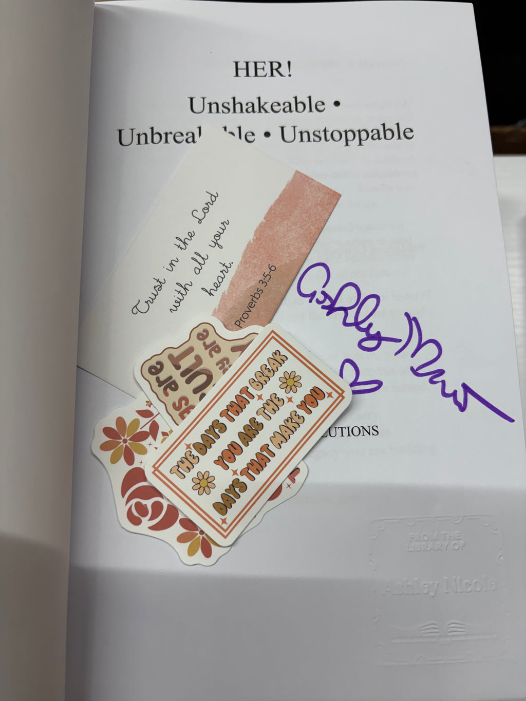 Her! Unshakeable•Unbreakable•Unstoppable *signed with goodies*
