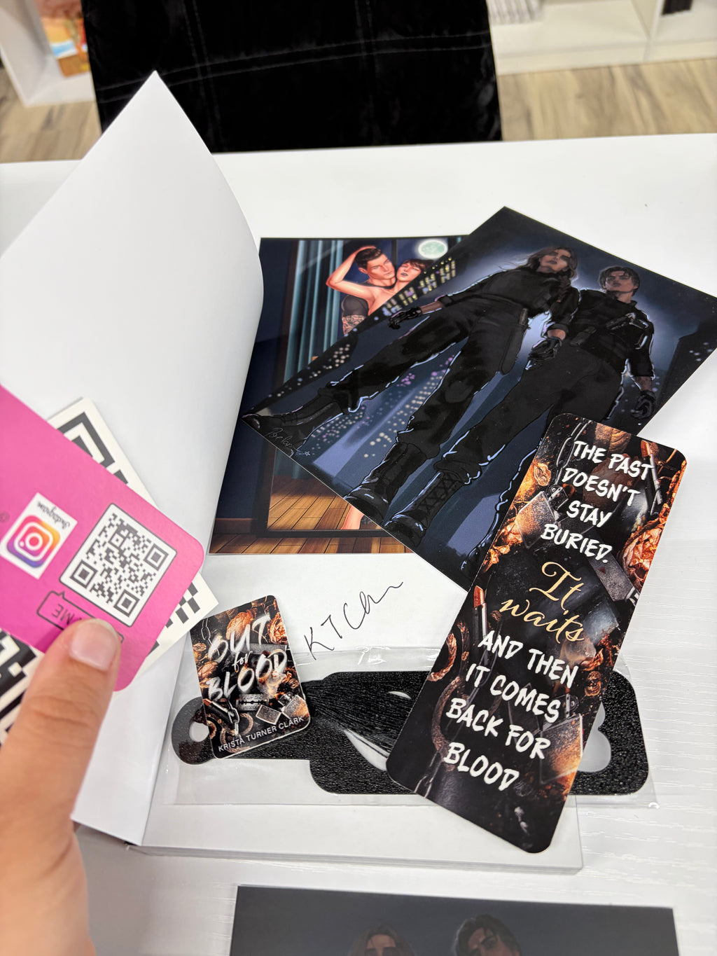 Out For Blood (book 2- signed with art and bookmark)