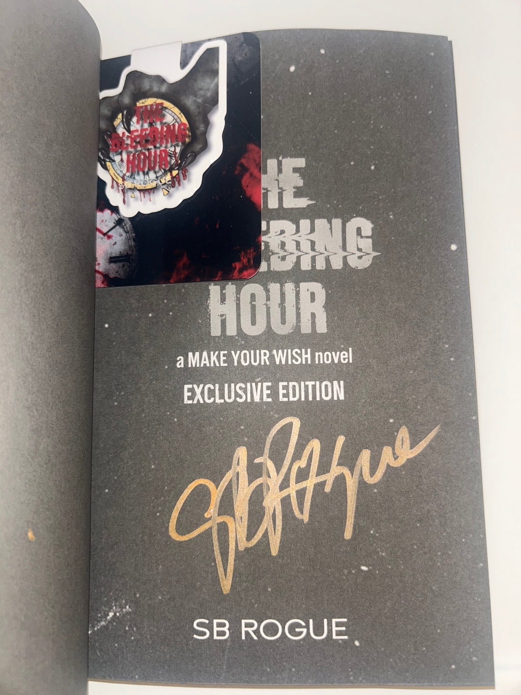 The Bleeding Hour *signed with magnetic book mark/art*