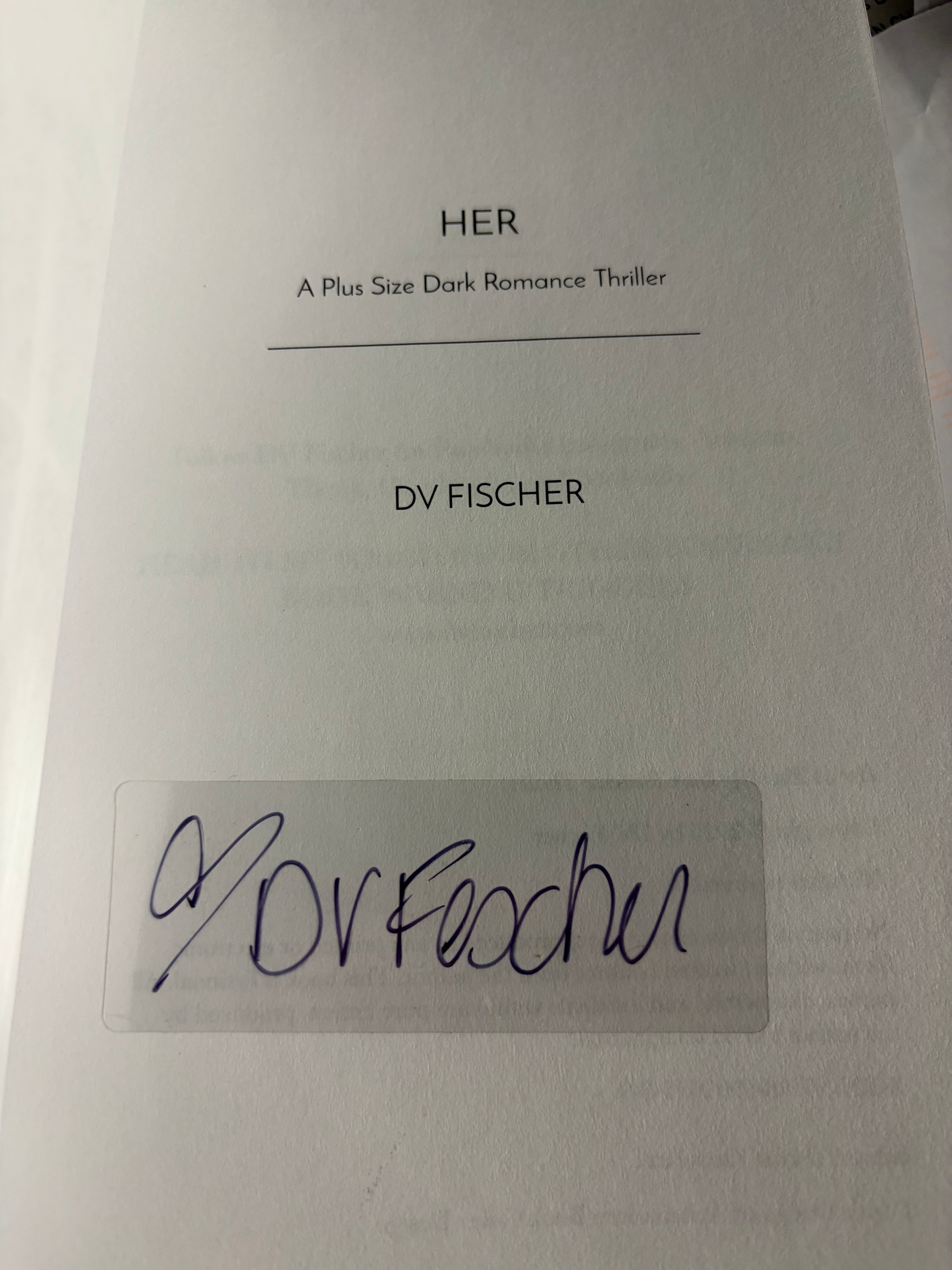 Her *signed*