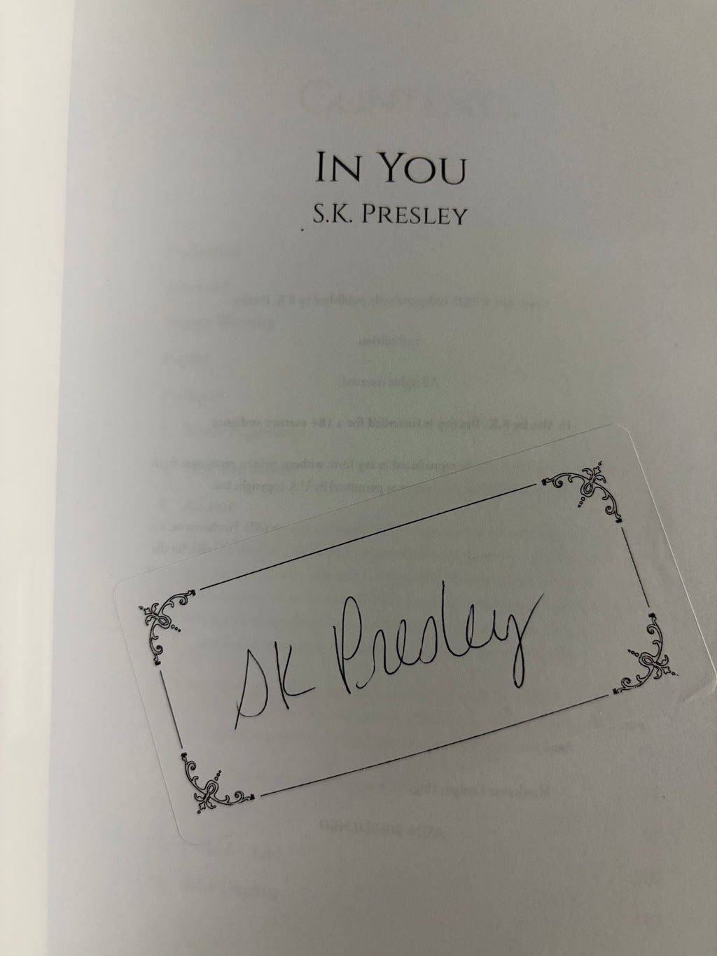 In You *signed*