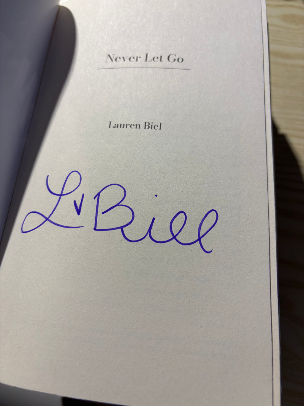 Never Let Go *signed special edition* sprayed edges