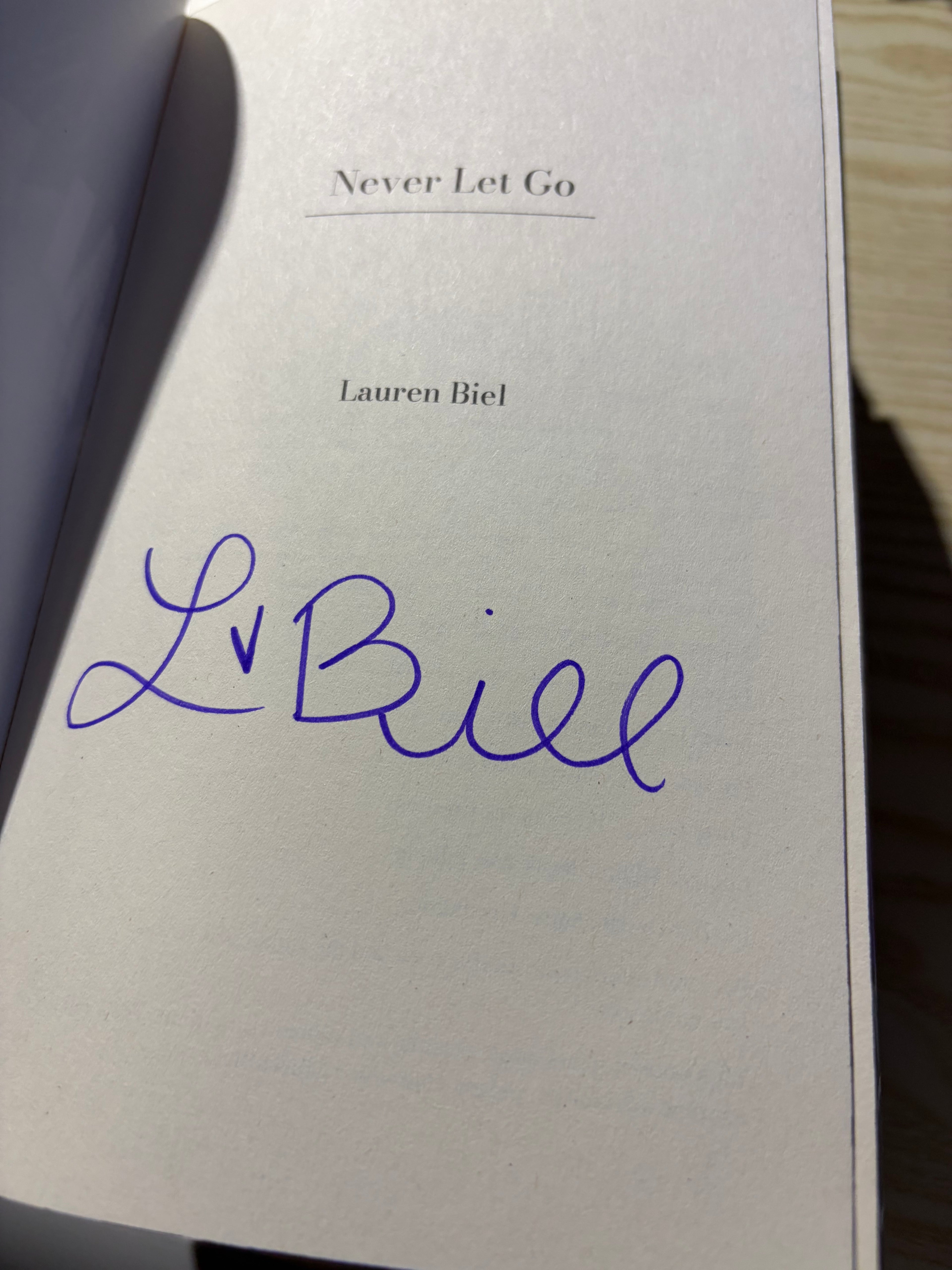 Never Let Go *signed special edition* sprayed edges
