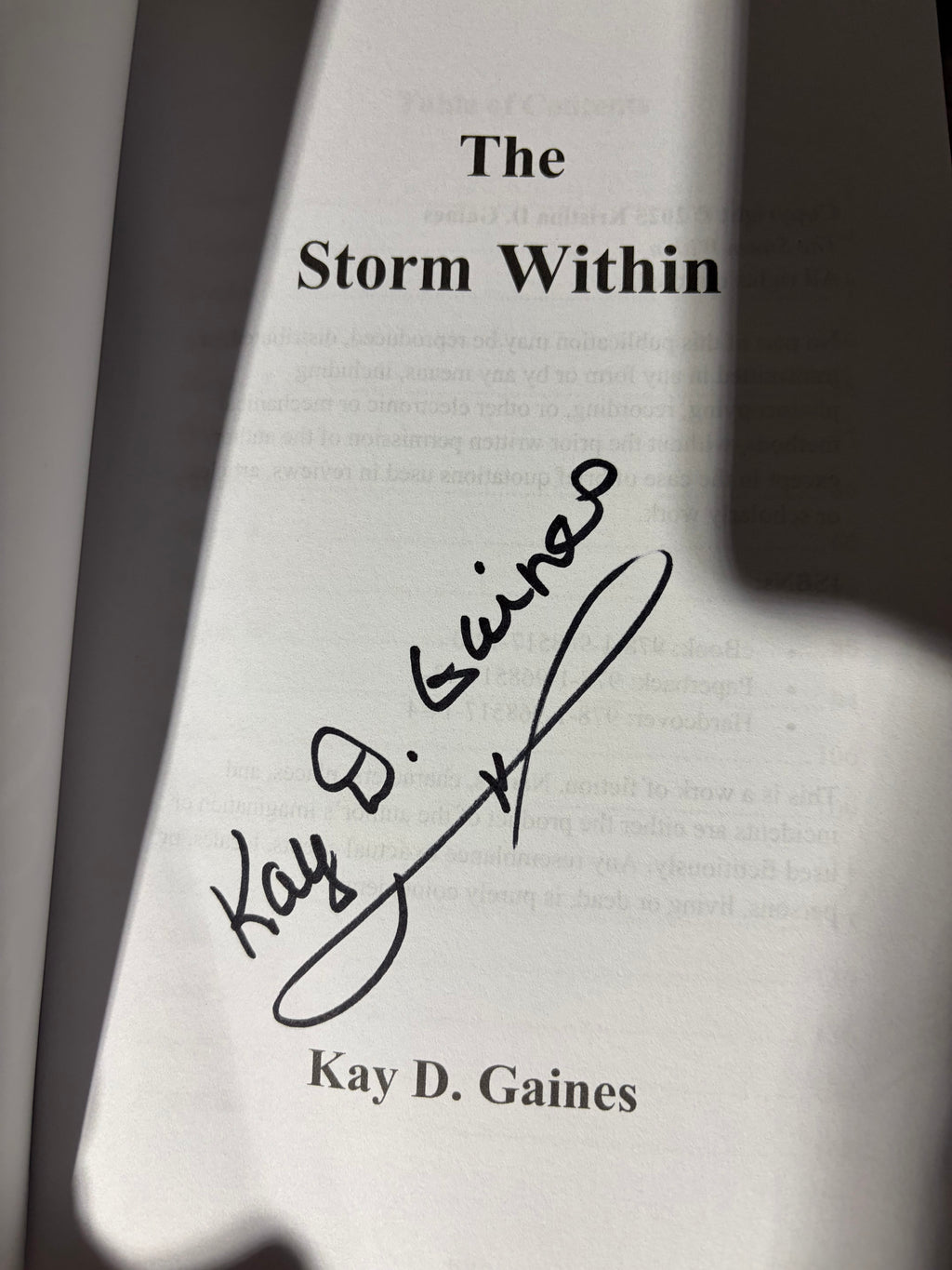 The Storm Within *signed*