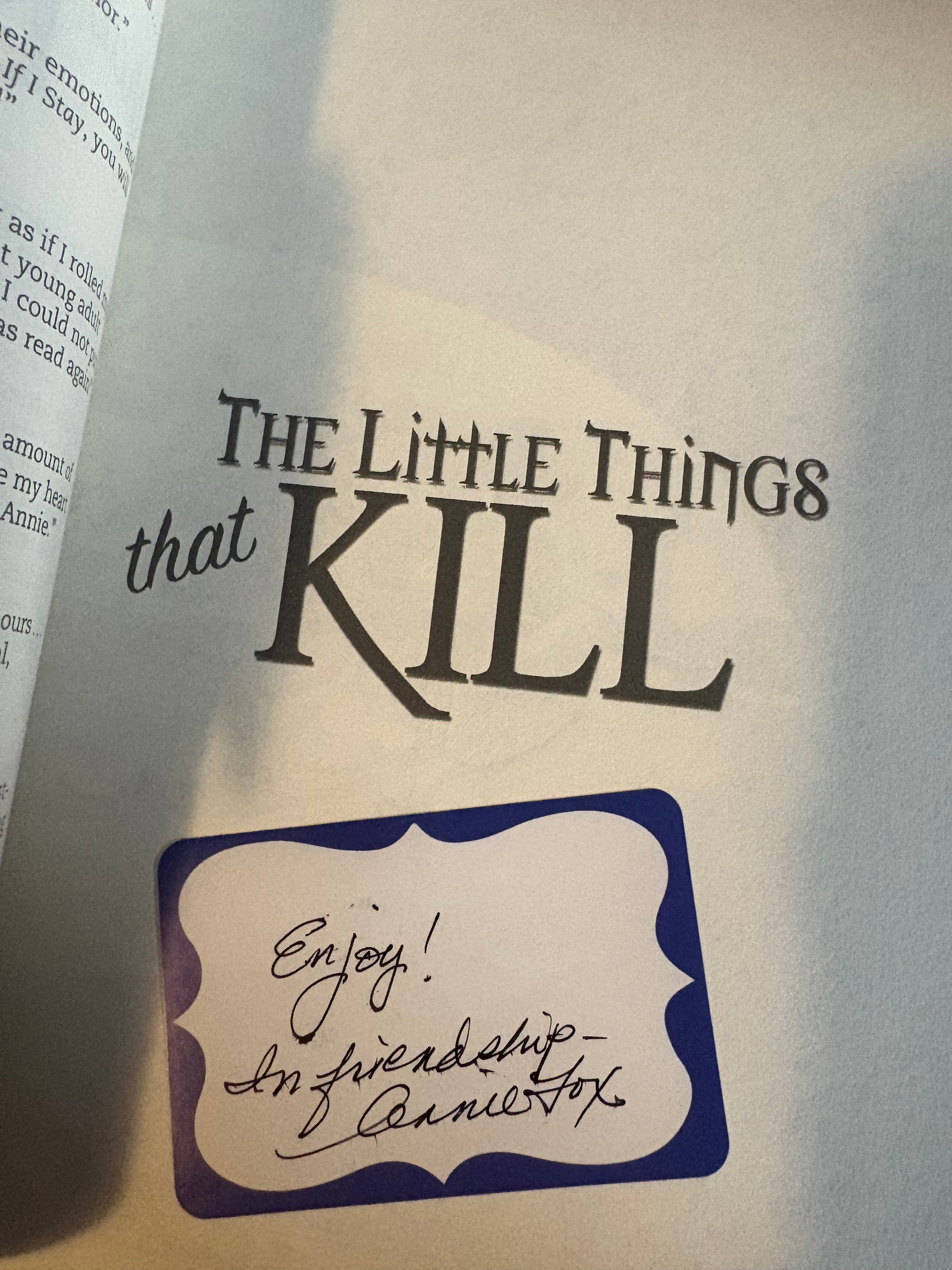 The Little Things That Kill: A YA Paranormal Afterlife Mystery