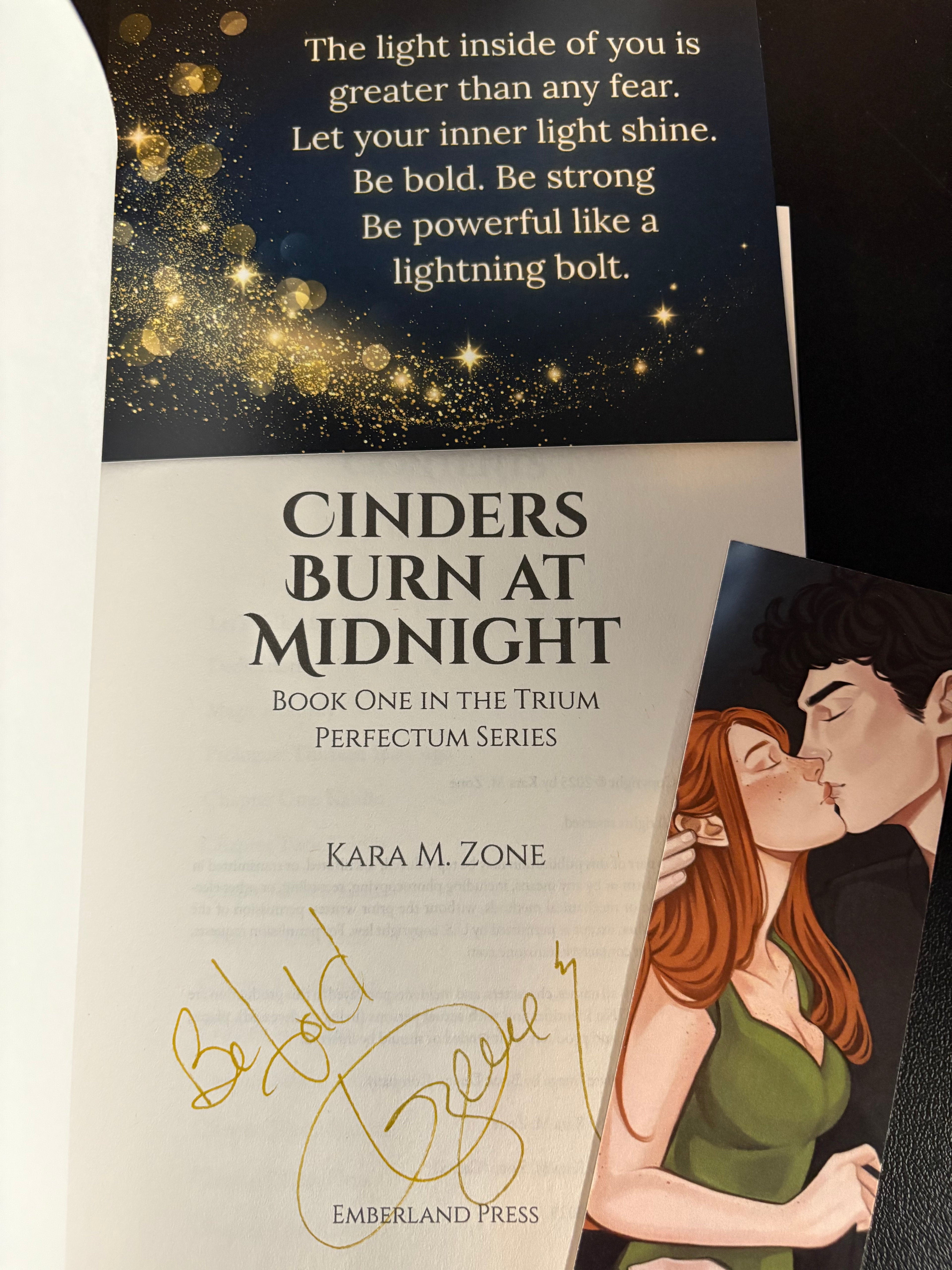 Cinders Burn at Midnight (signed with goodies)