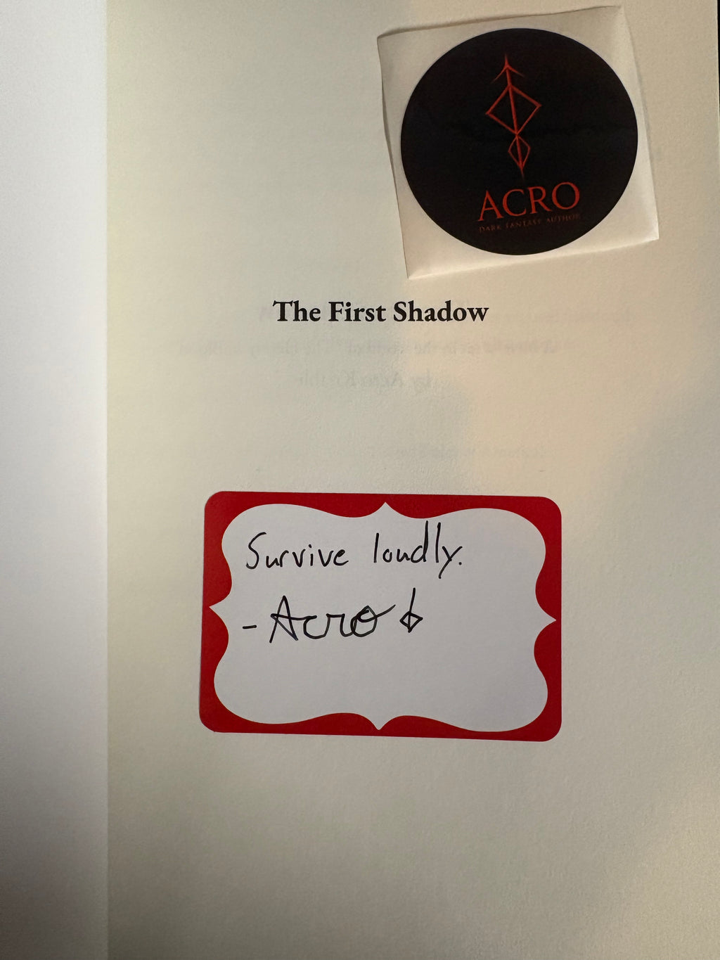 The First Shadow