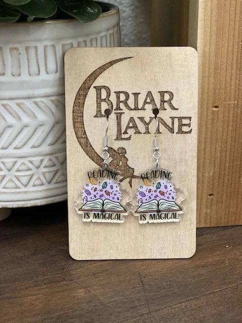 Reading Is Magical Book Lover Earrings
