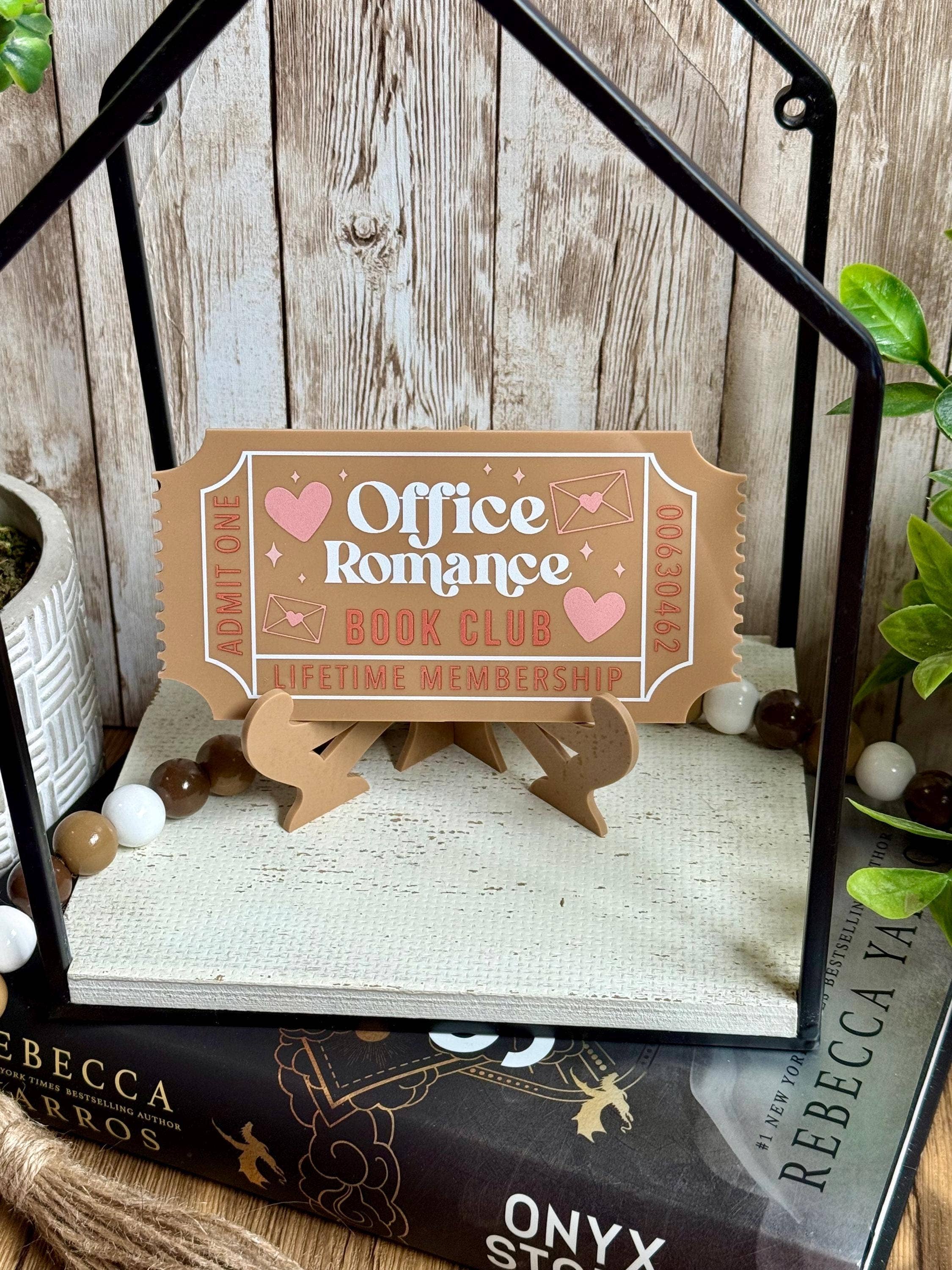 Bookish Shelf Sitter and Decor with Reading Tickets
