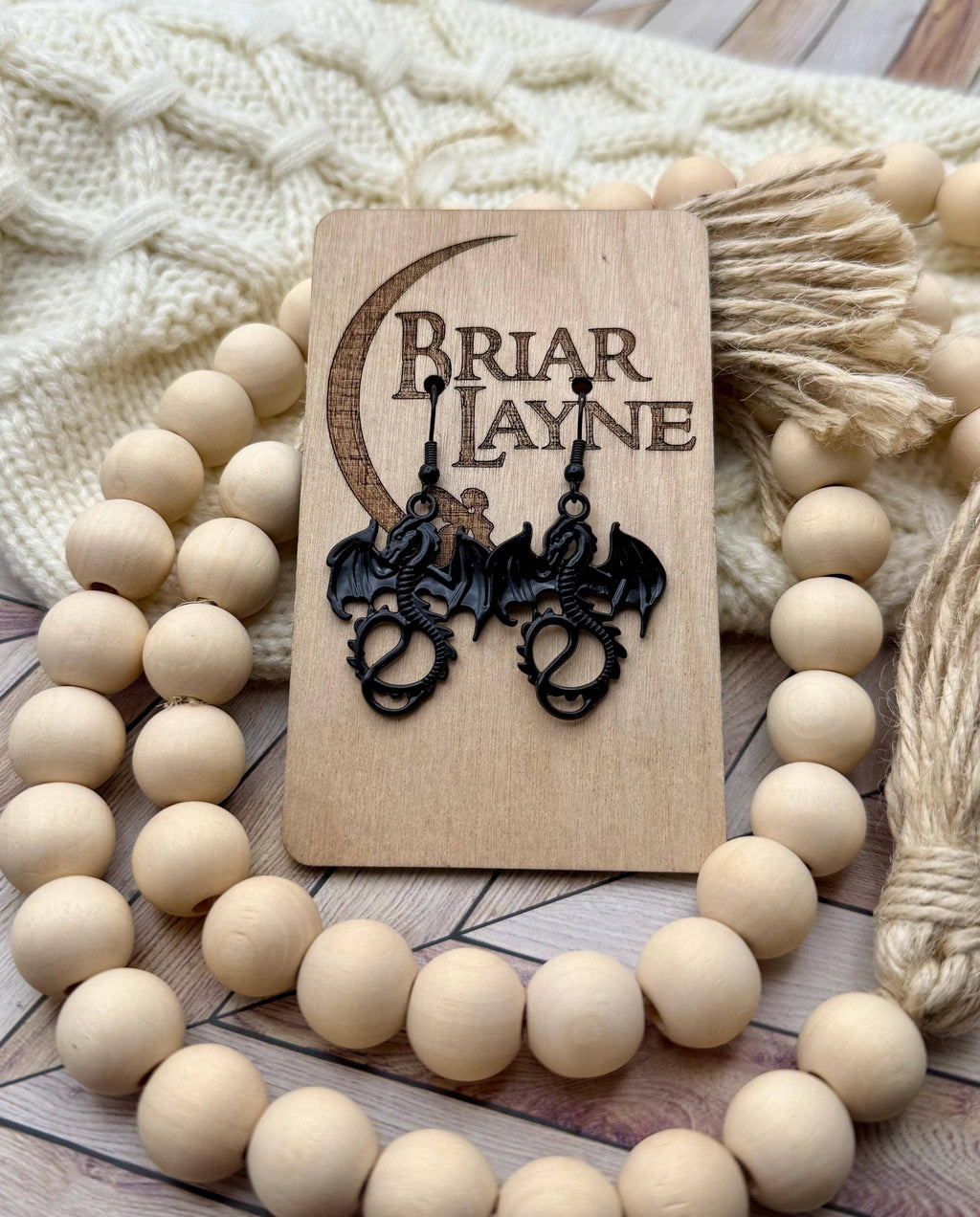 Dragon & Book Fantasy Reading Earrings and Gifts