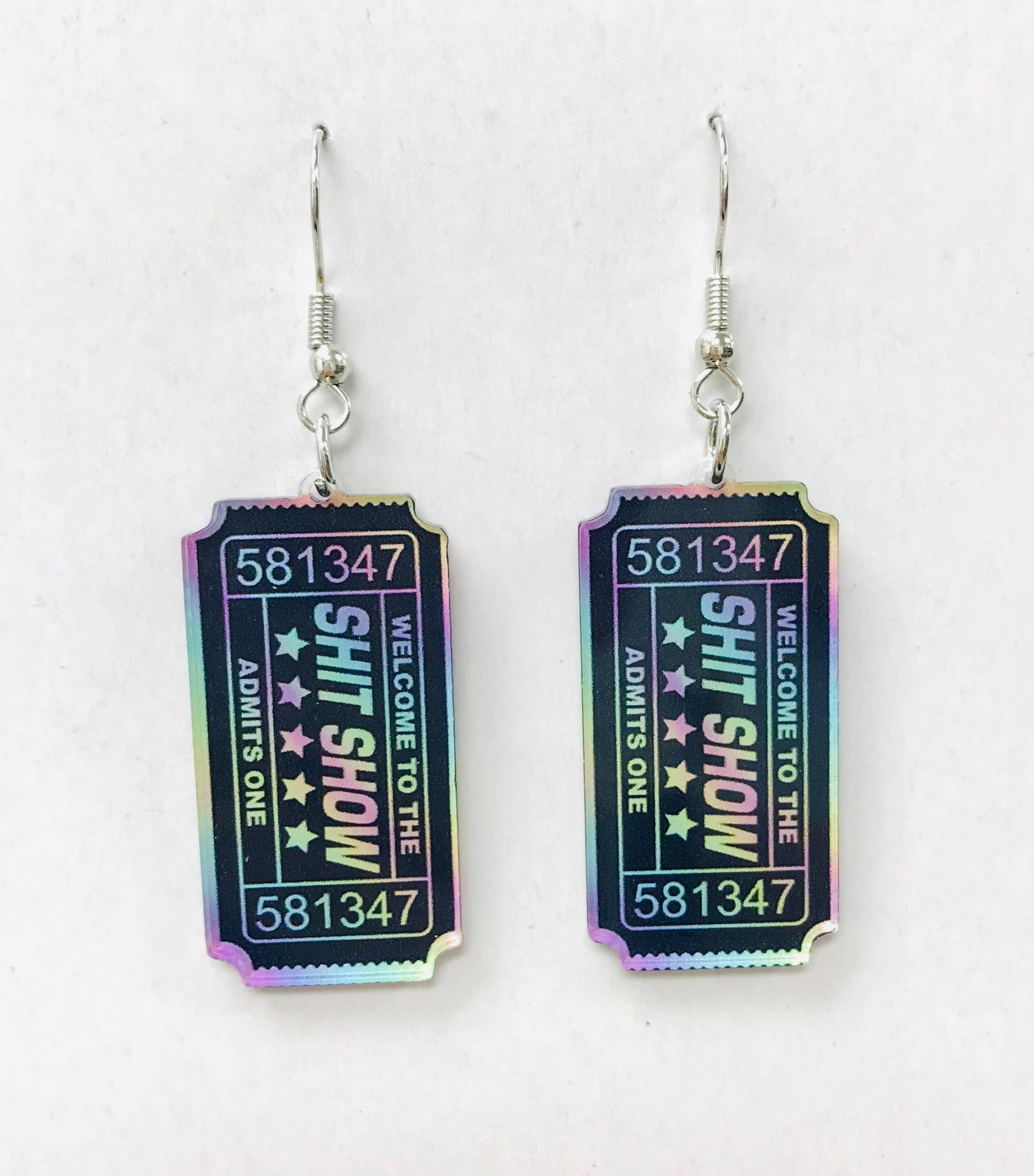 Acrylic Shit Show Earrings