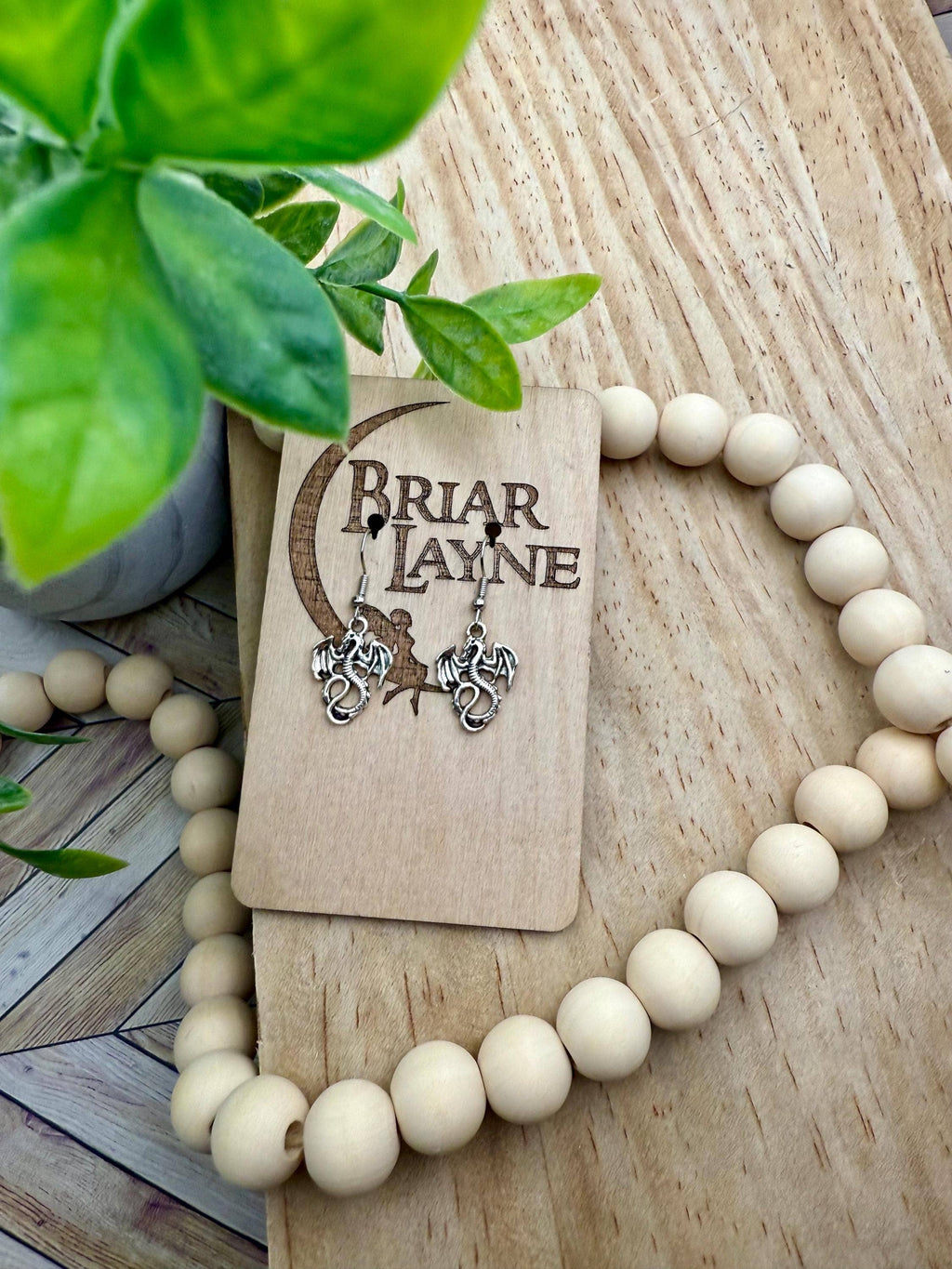 Dragon & Book Fantasy Reading Earrings and Gifts