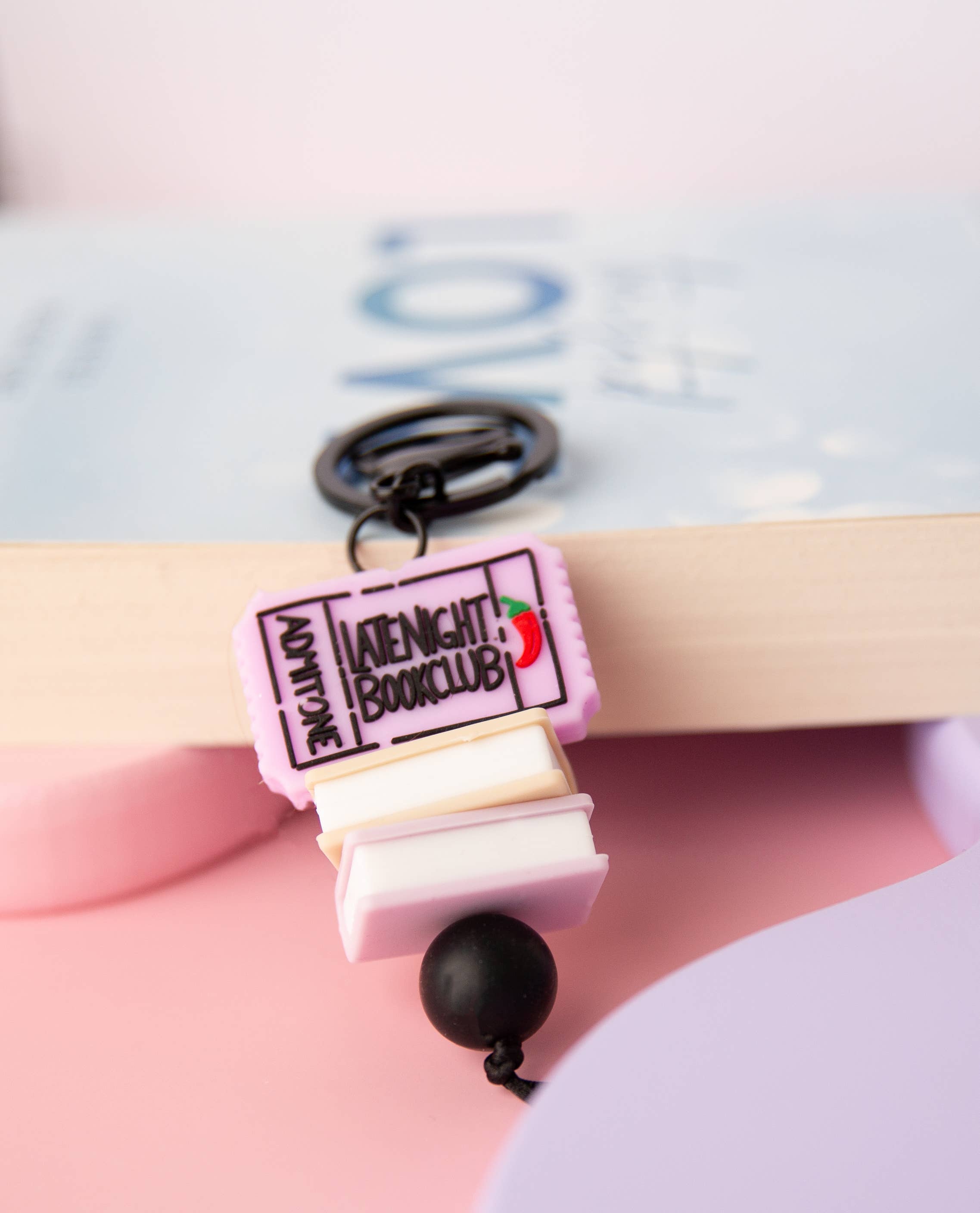 Late Night Bookclub Keychain- Book Lover Accesssory