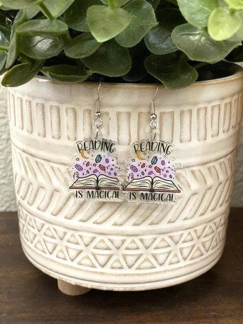 Reading Is Magical Book Lover Earrings