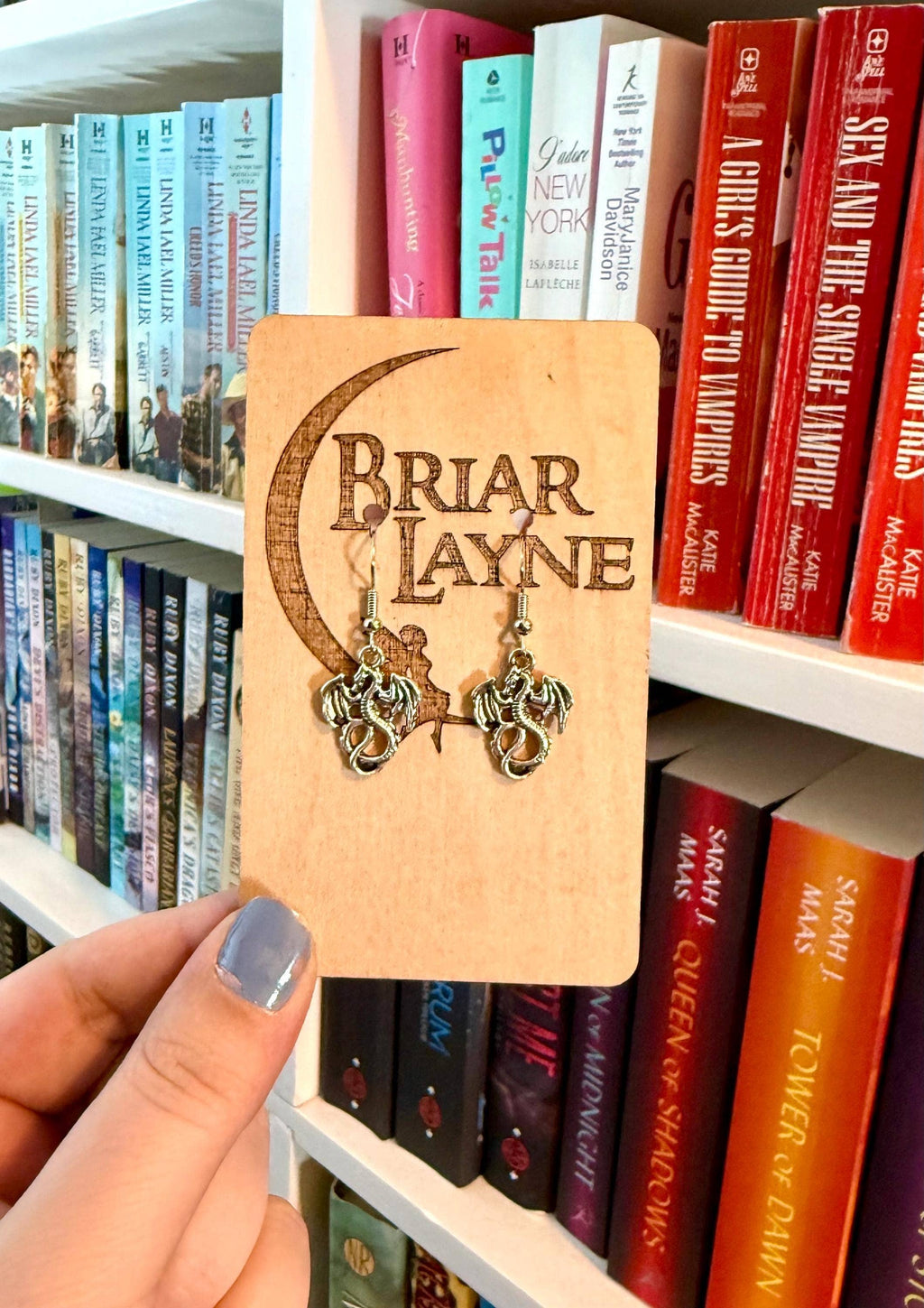 Dragon & Book Fantasy Reading Earrings and Gifts