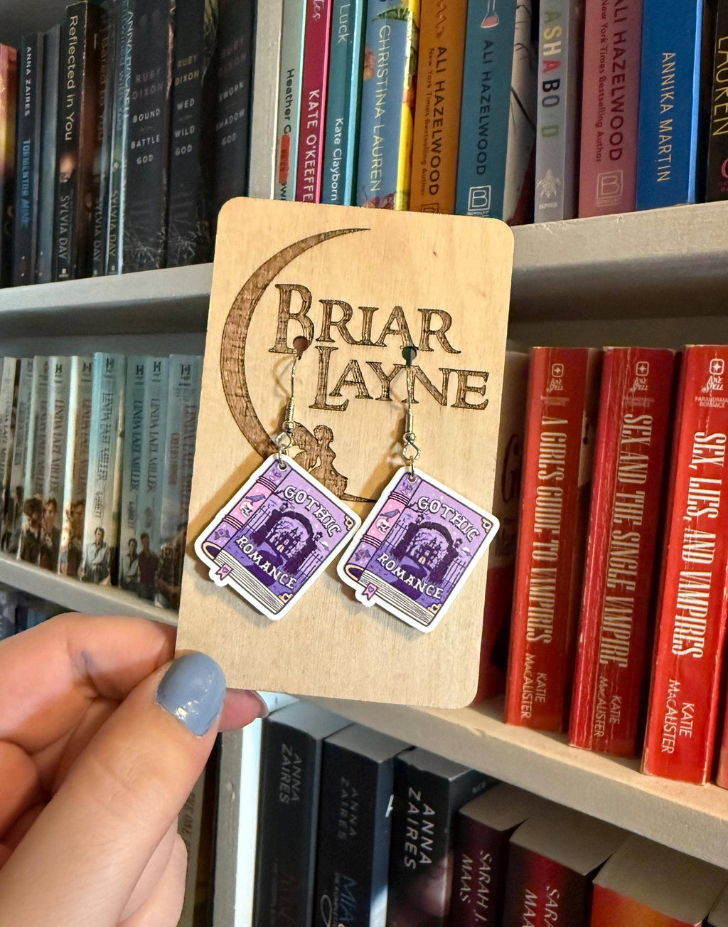 Gothic Romance and Book-Themed Earrings