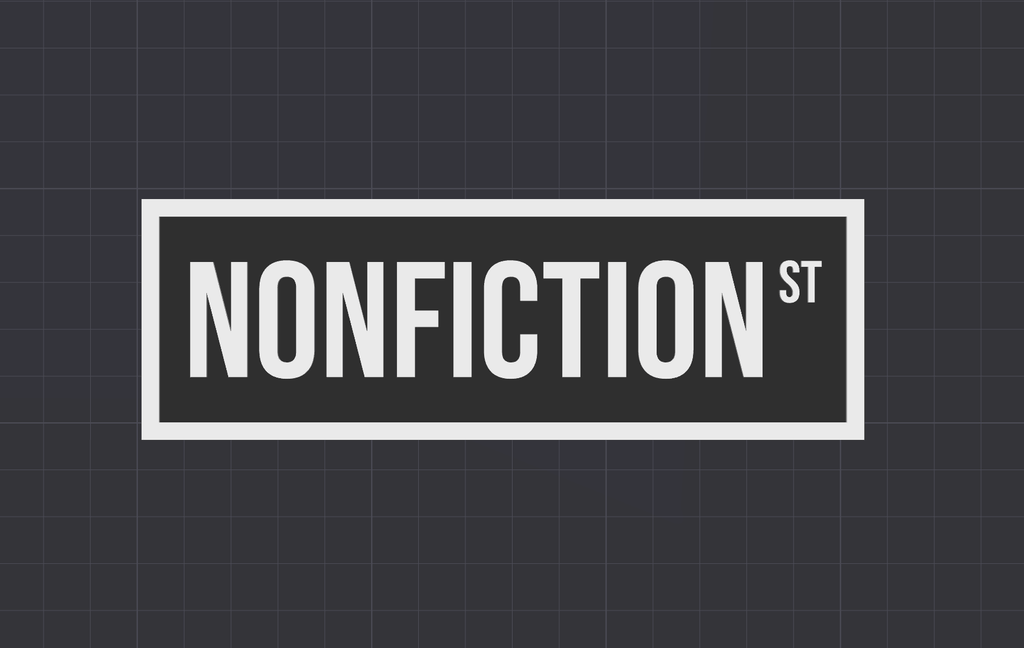 Nonfiction Street Sign | Bookshelf Decor: Black