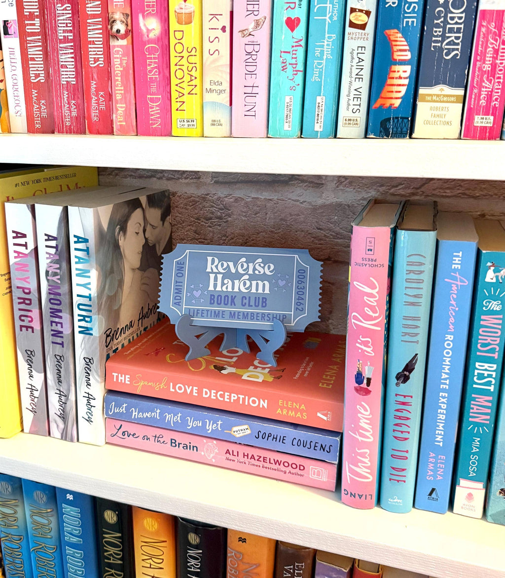 Bookish Shelf Sitter and Decor with Reading Tickets