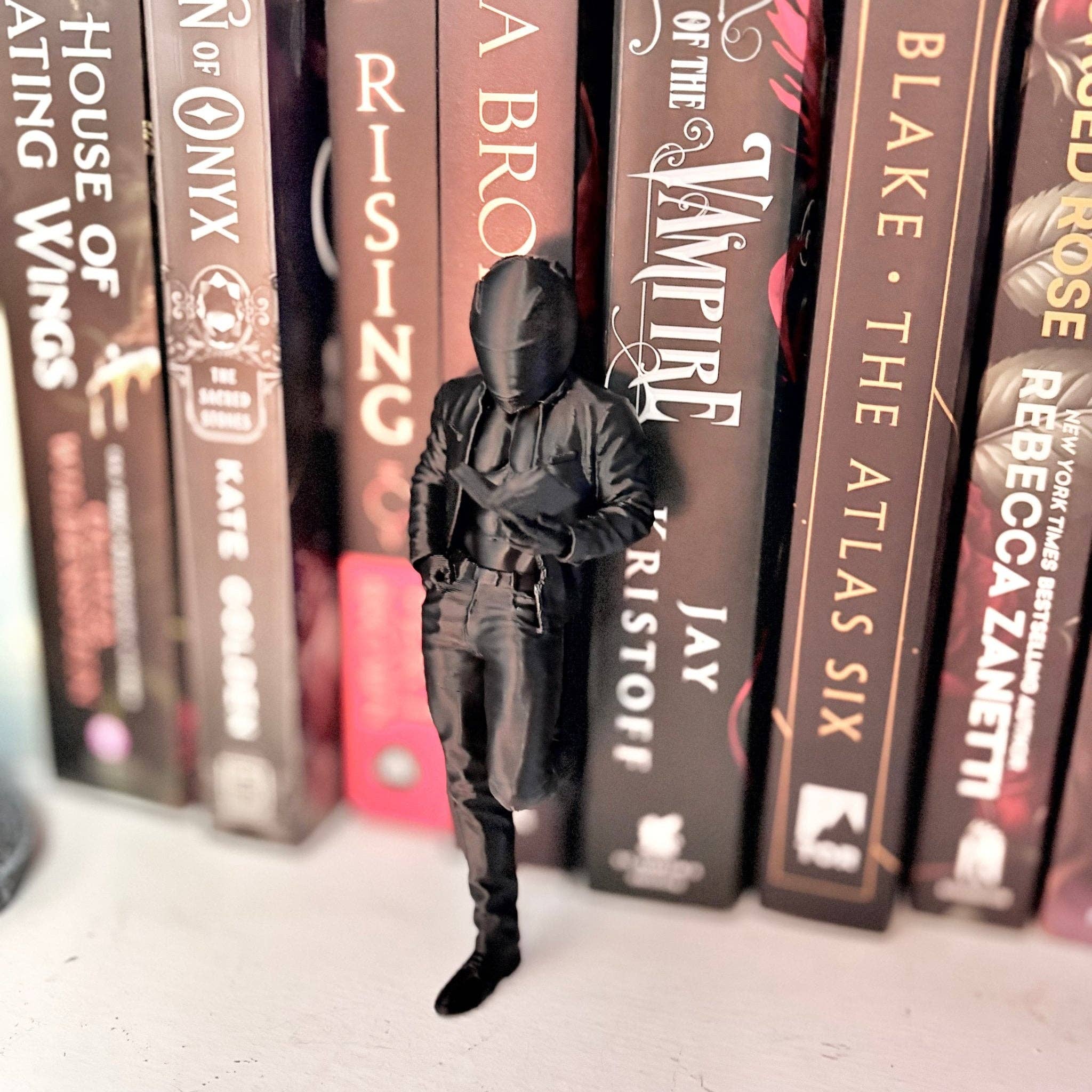 Hot Biker Reading Bookshelf Decor: Red / Small 4.9 inch